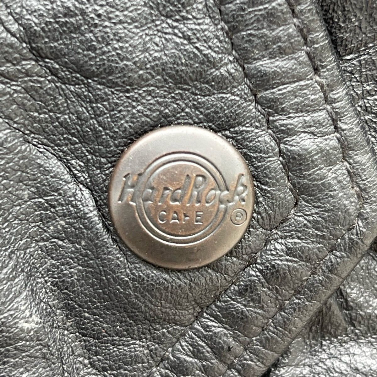Hard Rock Cafe × Vintage Vintage HARD ROCK CAFE ORLANDO Genuine Leather Jacket Size US M / EU 48-50 / 2 - 12 Thumbnail