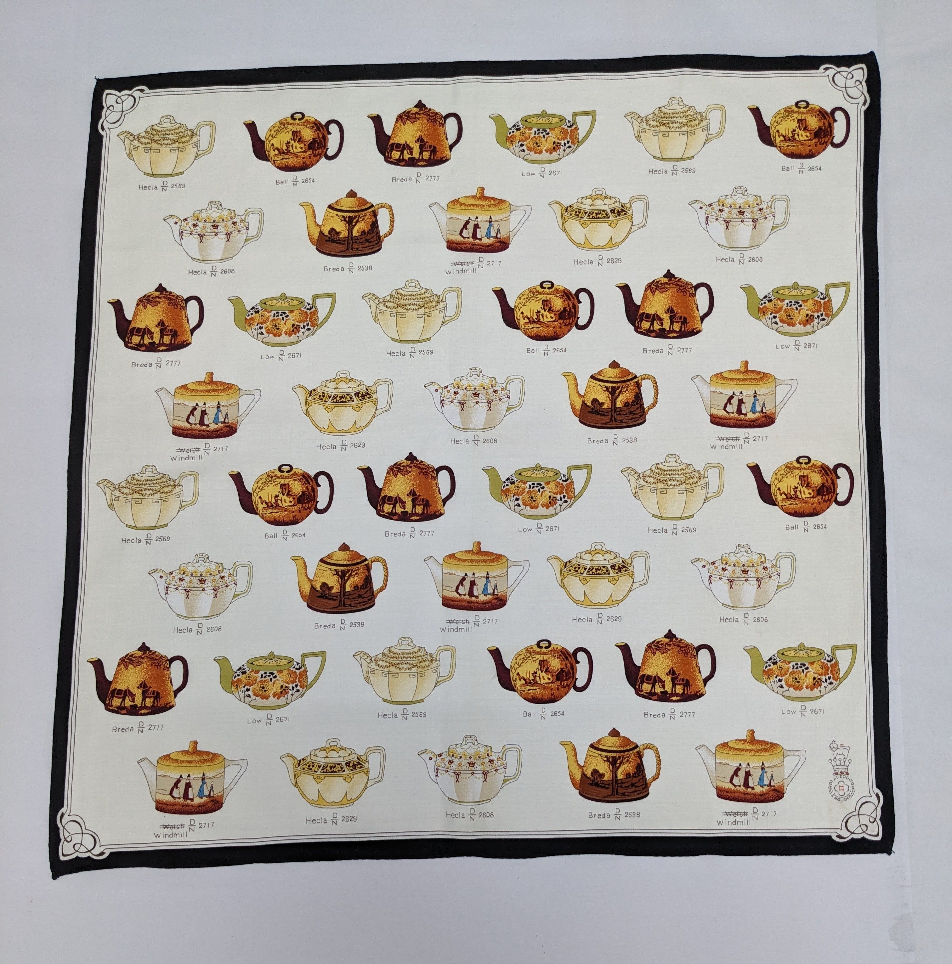 Other Royal Doulton England Antique Teapot Pattern Handkerchief Size ONE SIZE - 3 Thumbnail