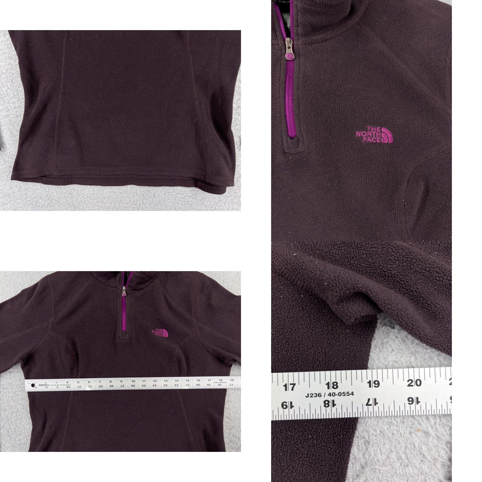 The North Face The North Face Sweater Women Medium Red 100% Polyester Fleece Mock Neck 1/4 Zip Size M / US 6-8 / IT 42-44 - 8 Thumbnail