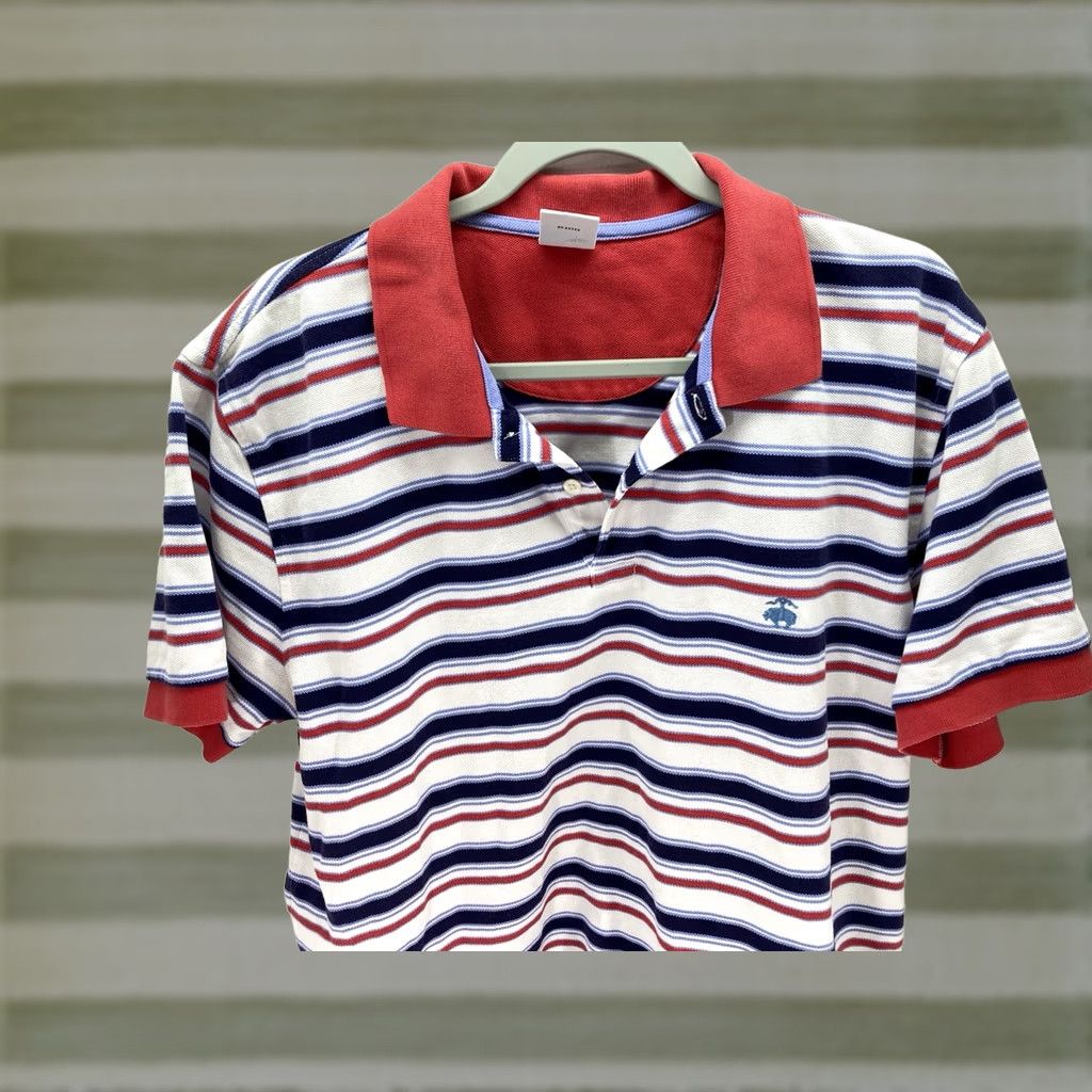 Brooks Brothers Brooks Brothers Polo Shirt Men XL Red Stripe Short Sleeve Cotton Knit Pullover Size US XL / EU 56 / 4 - 1 Thumbnail