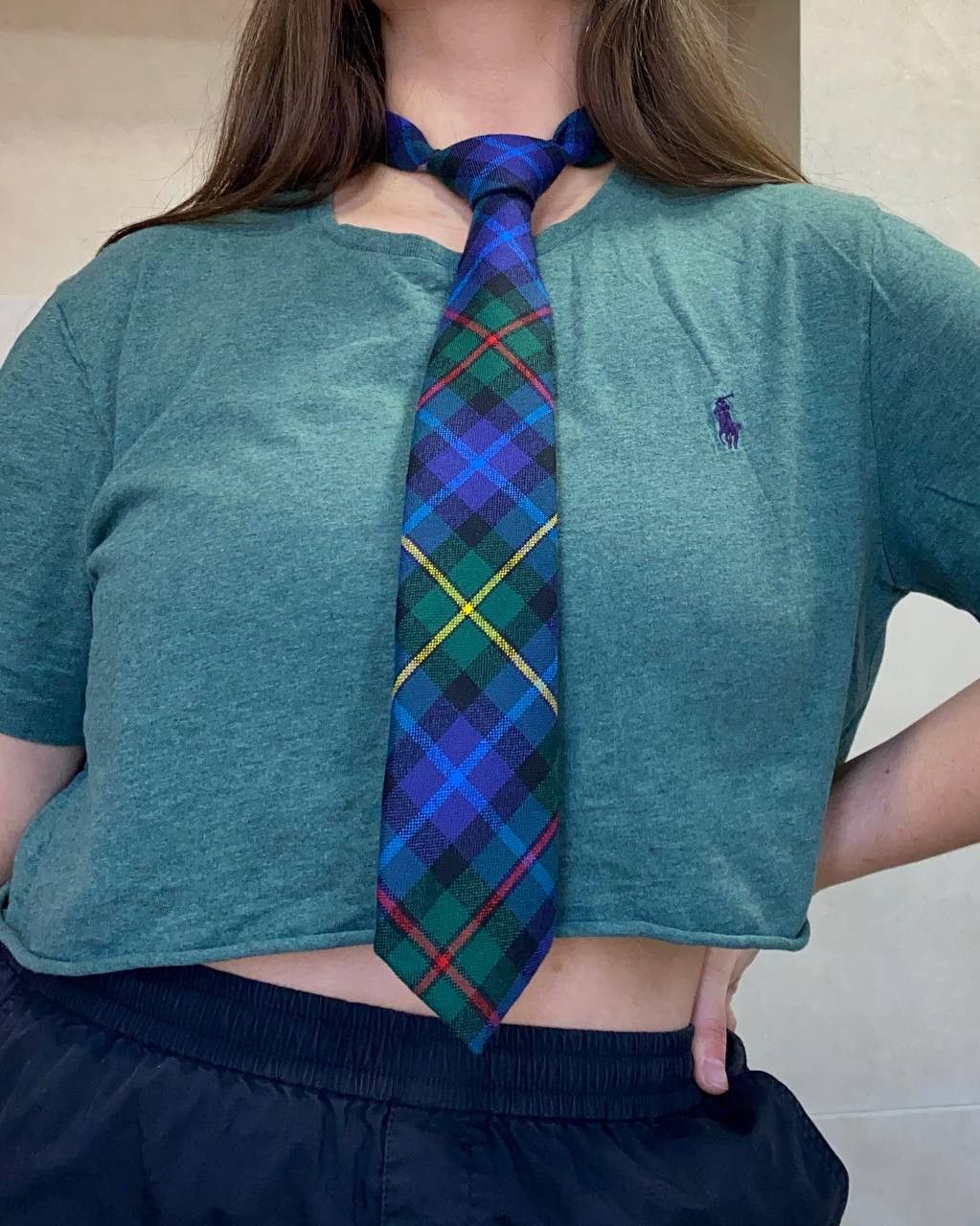 Polo Ralph Lauren Vintage Polo Ralph Lauren Tartan Check Wool Tie Size ONE SIZE - 3 Thumbnail