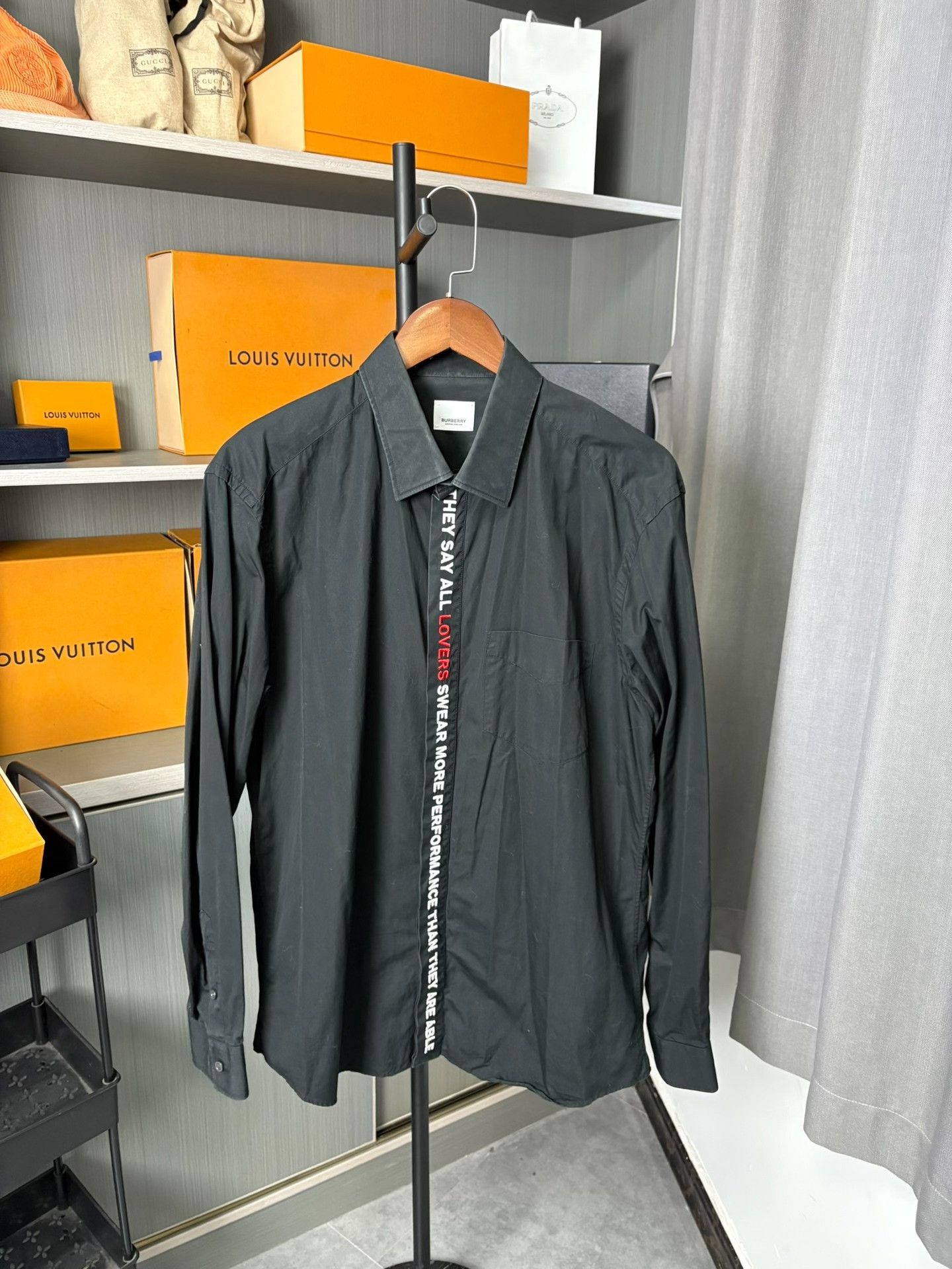 Burberry Burberry Black Shirt 41 Men Size US M / EU 48-50 / 2 - 1 Thumbnail