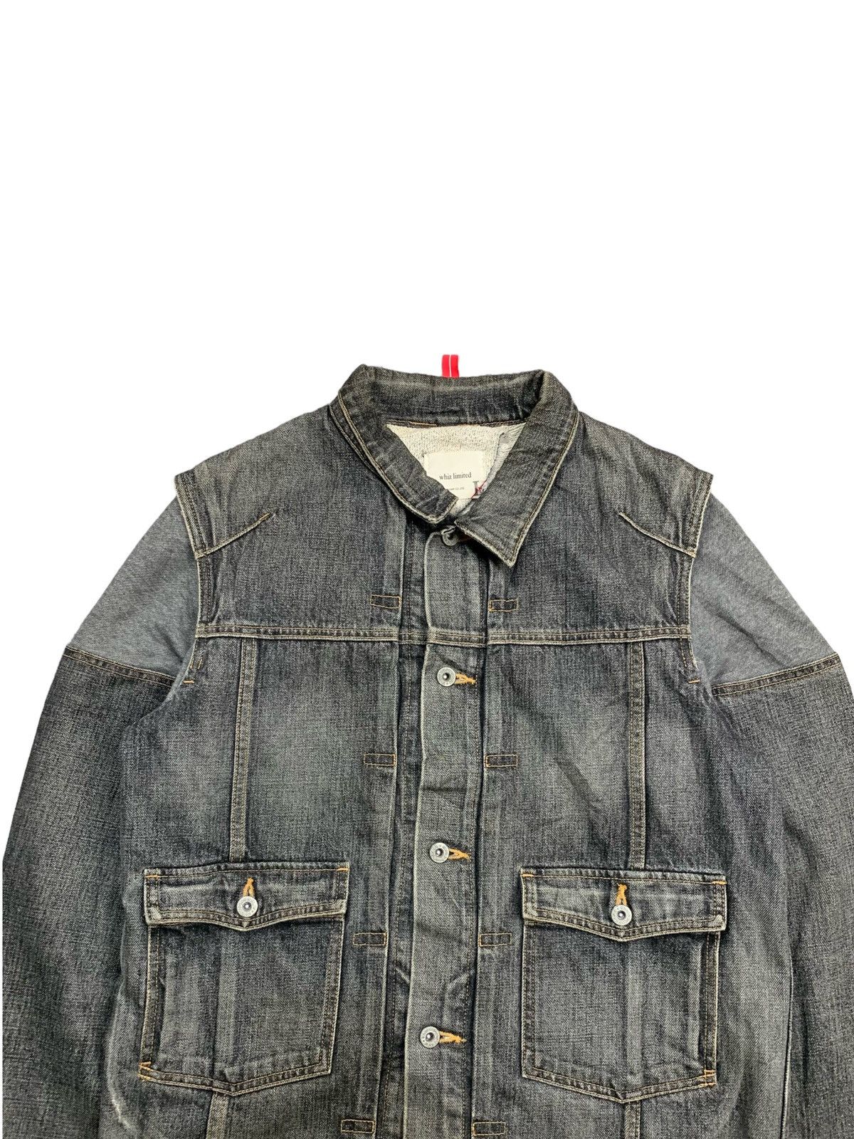 20471120 2000s Whiz Limited - Paneled Denim Jacket Size US L / EU 52-54 / 3 - 5 Thumbnail