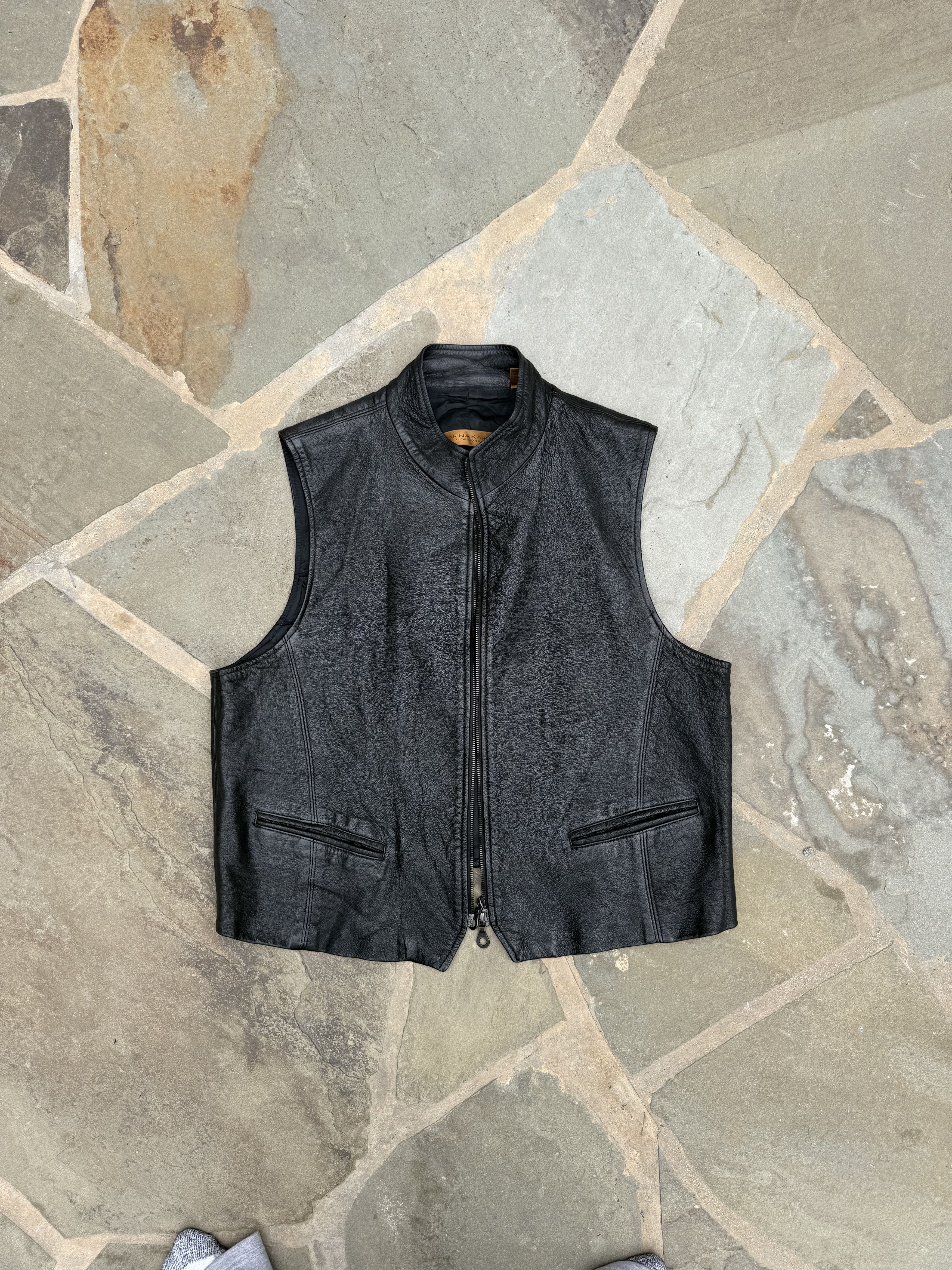 Donna Karan Donna Karan Leather Vest Size US M / EU 48-50 / 2 - 1 Thumbnail
