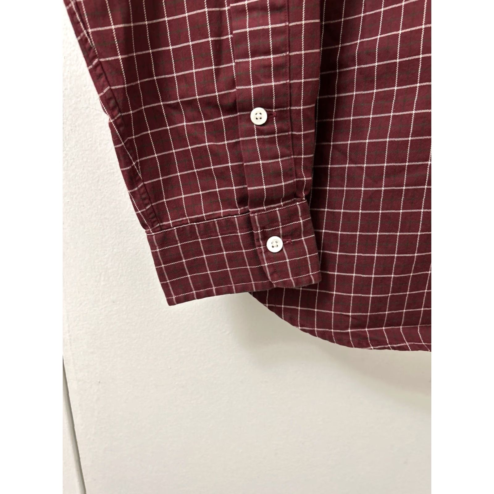 Ralph Lauren Ralph Lauren Shirt Mens Large Maroon Red Plaid Classic Fit Button-Down L/S Cotton Flannel Casual Modern Preppy Button-Up Size US L / EU 52-54 / 3 - 4 Thumbnail
