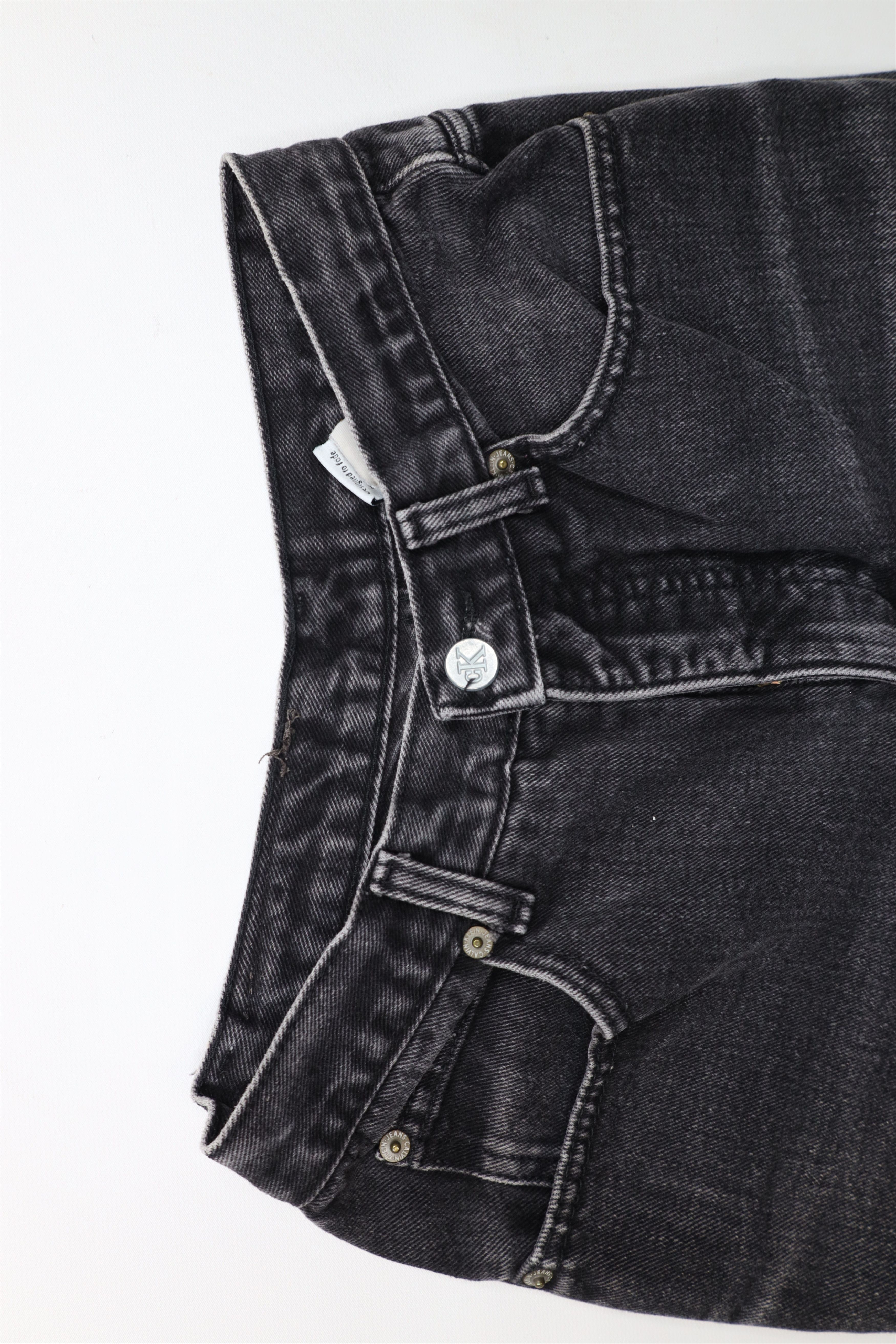 Calvin Klein × Vintage Vintage 90s Calvin Klein Skinny Leg Denim Jeans Black AS IS Size 30" / US 8 / IT 44 - 9 Thumbnail