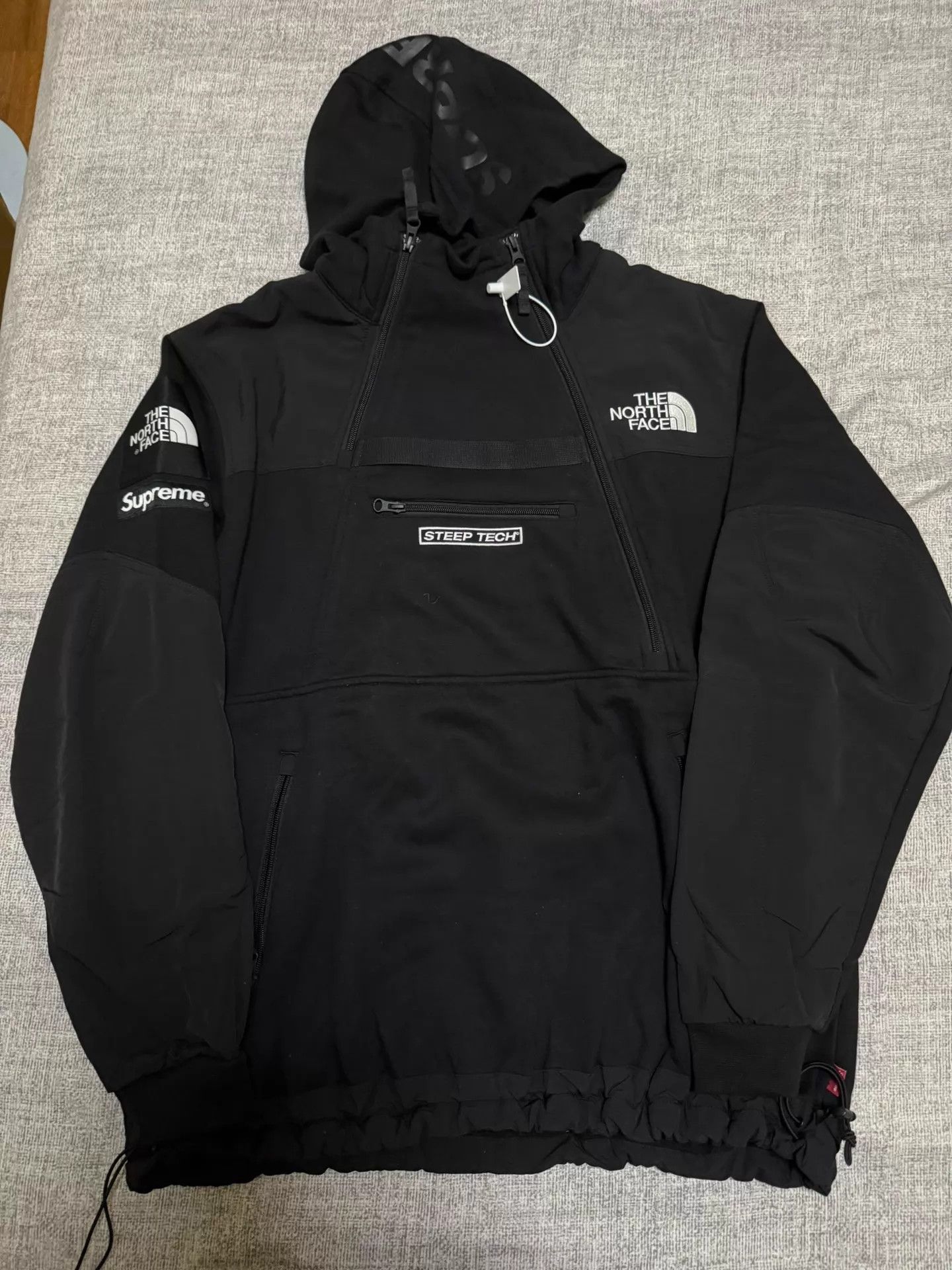 Supreme Supreme x The North Face Steep Tech Black Hoodie XL | Grailed