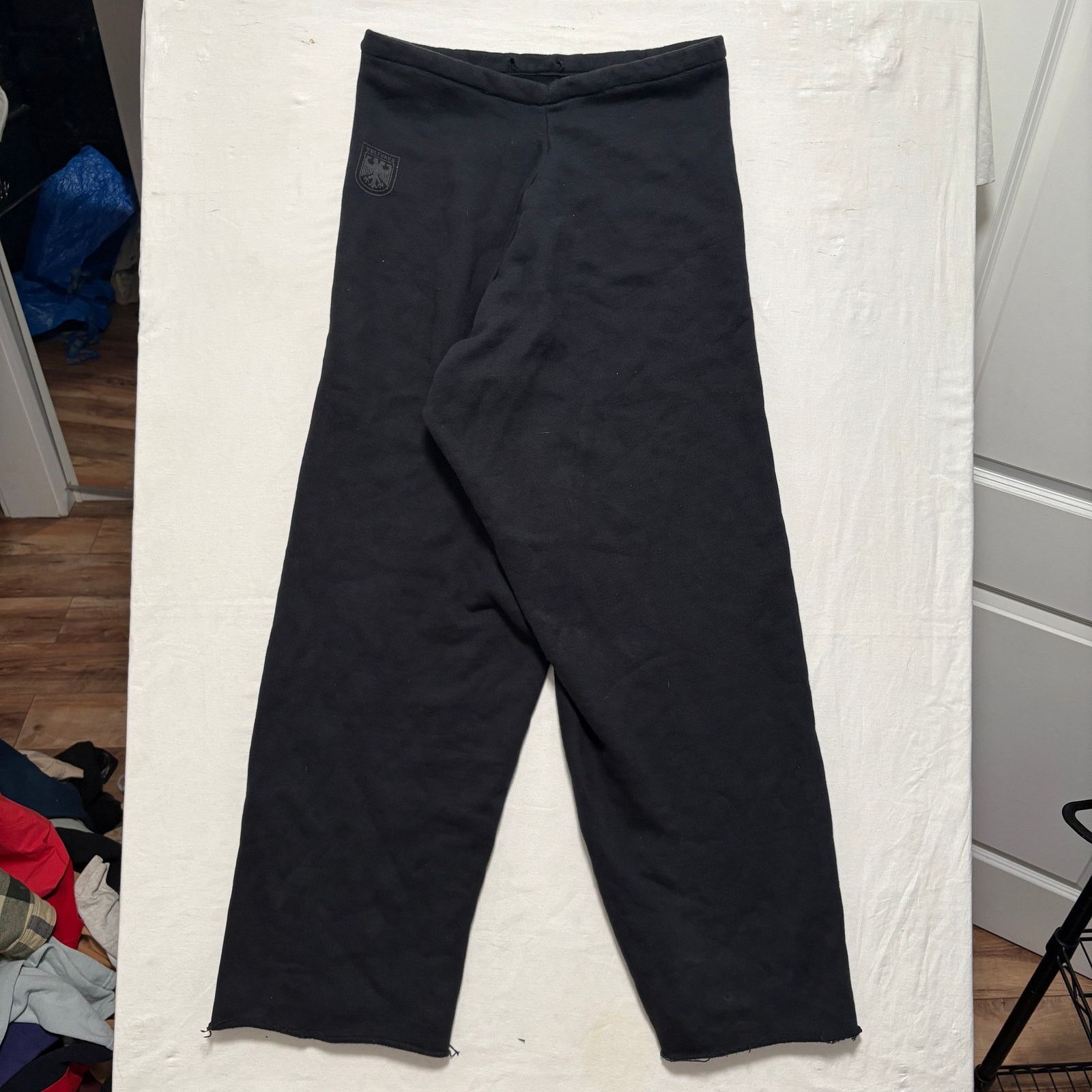 Other Vultures Wide Leg Pull On Fleece Sweatpants Black 32 x 30 Size US 32 / EU 48 - 2 Thumbnail