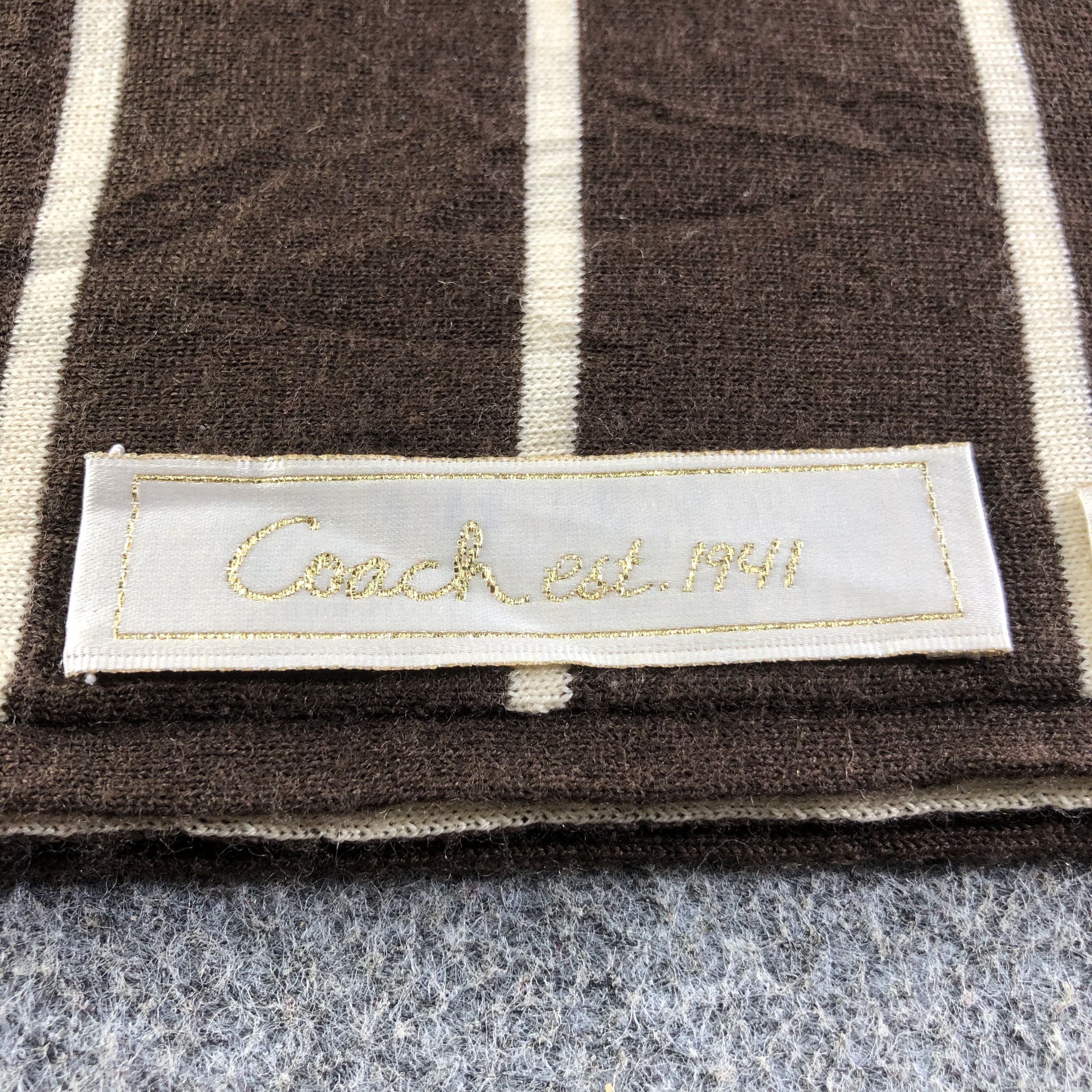 Coach Coach Monogram Merino Scarf Muffler V1741 Size ONE SIZE - 4 Thumbnail