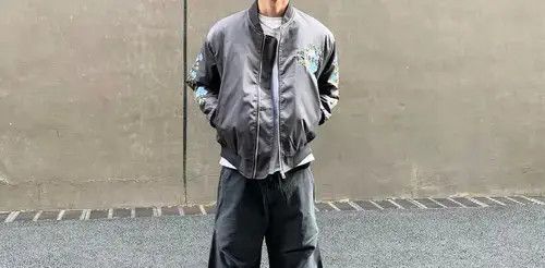Other Grey Bomber Jacket with Splashh Floral Print Size US M / EU 48-50 / 2 - 7 Thumbnail
