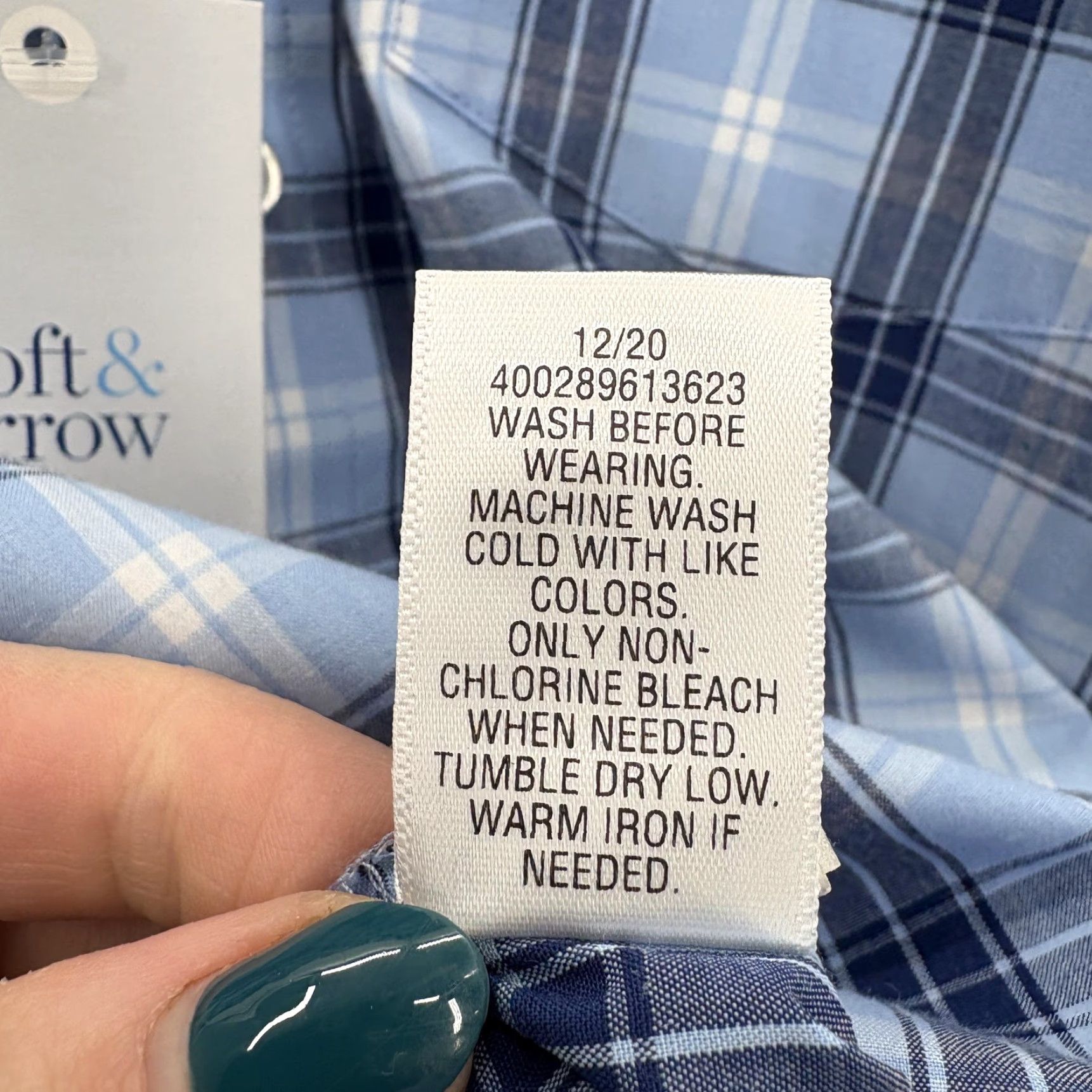 Croft & Barrow Croft & Barrow Easy Care Shirt Mens Small Blue Plaid Short Sleeve Button-Up NWT Size US S / EU 44-46 / 1 - 7 Thumbnail