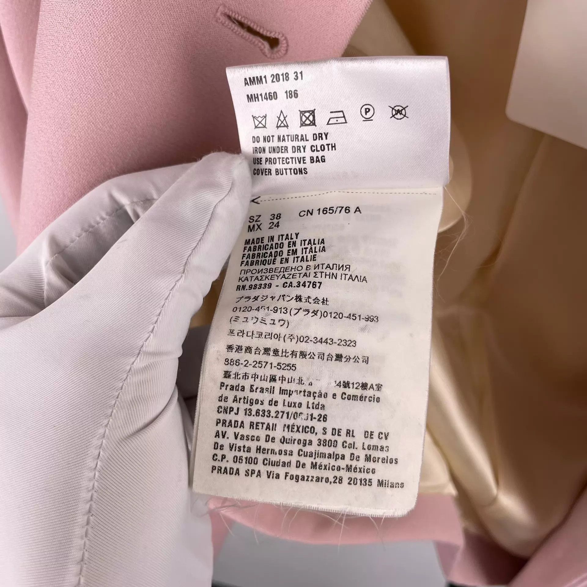 Miu Miu MIU MIU women's pink short blazer 38 Size XS / US 0-2 / IT 36-38 - 5 Thumbnail