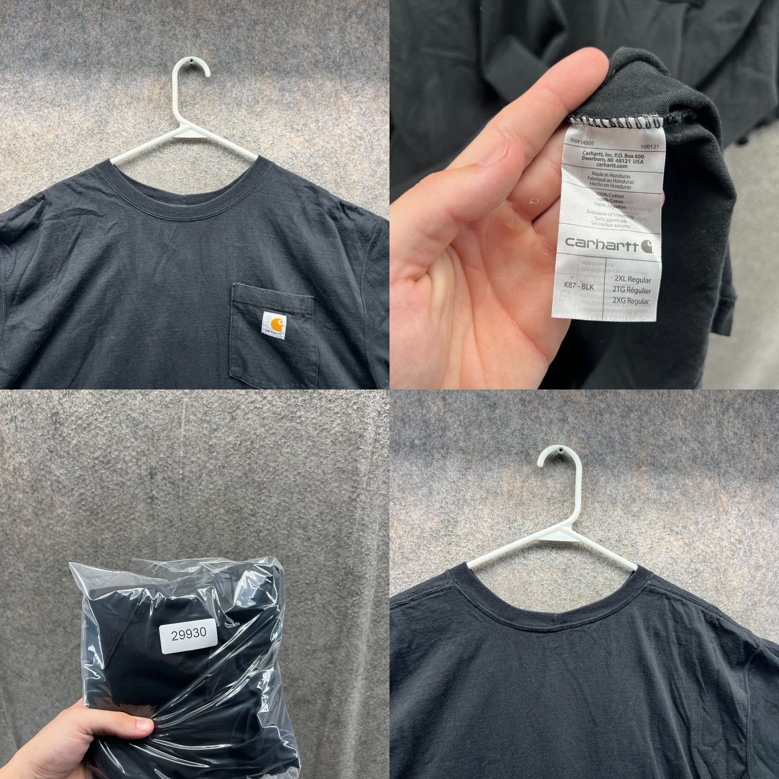 Carhartt VINTAGE Carhartt Shirt Mens 2XL Black Crewneck Original Fit Pocket Tee Cotton Shirt Mens 2XL Black Crewneck Pocket Logo Size US XXL / EU 58 / 5 - 8 Thumbnail