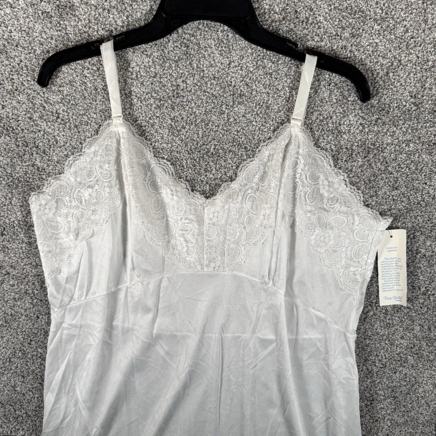 Vintage Dixie Belle Slip Dress 40 Lace Satin Vintage 80s Coquette Romantic Semi-Sheer Women Slip Size S / US 4 / IT 40 - 6 Thumbnail