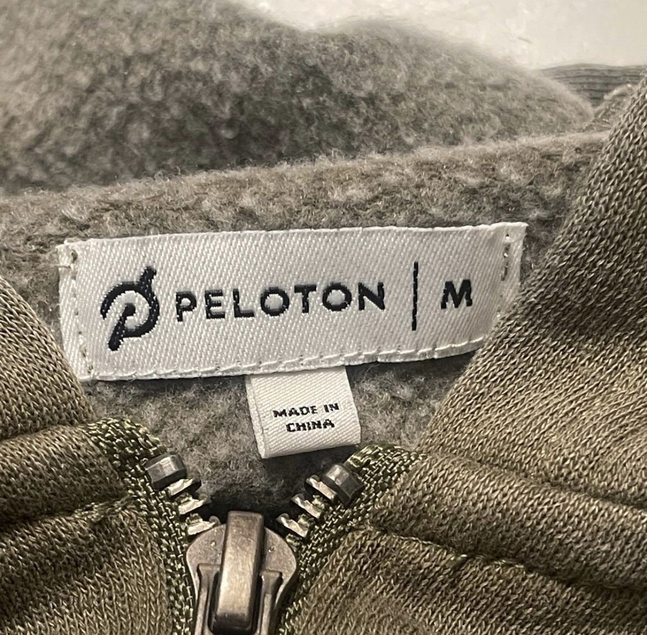 Peloton Peloton Med Army Green Logo Printed Pullover Half Zip Hoodie Size US M / EU 48-50 / 2 - 7 Thumbnail