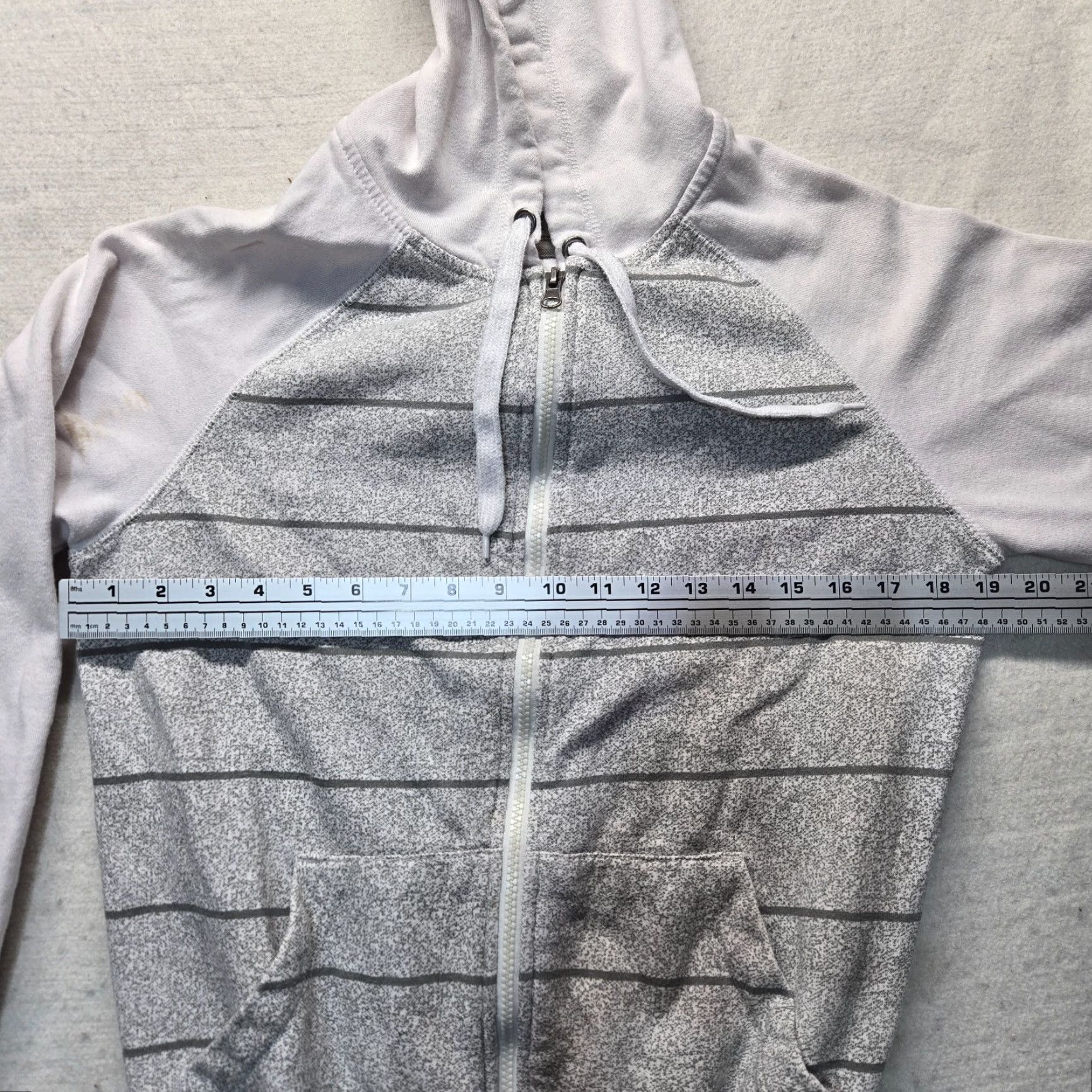 Vintage NO BOUNDARIES Plaid Hoodie Sweater Full Zip Adult Women S Small White Activewear Size S / US 4 / IT 40 - 6 Thumbnail