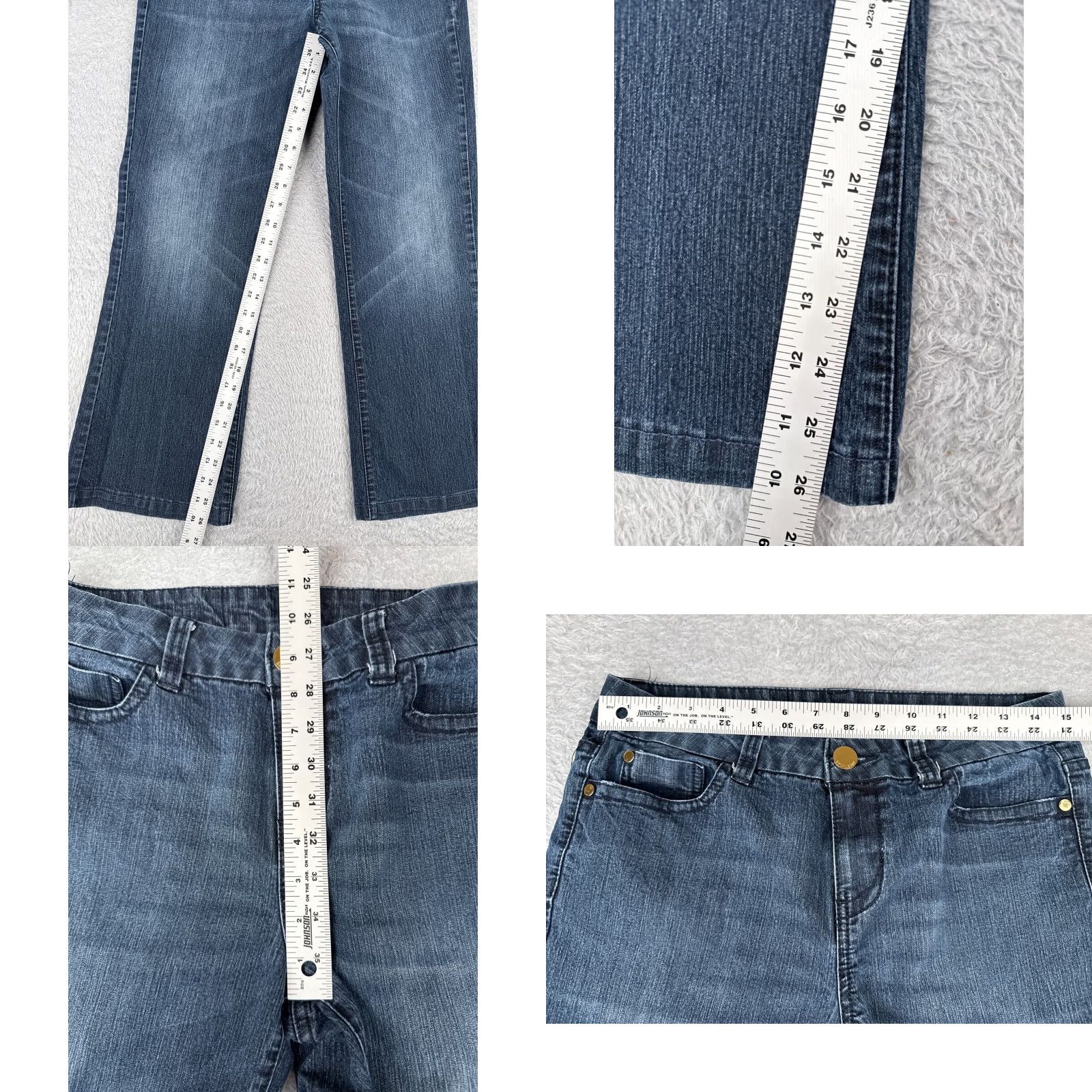 DKNY DKNY Jeans Women Bootcut Denim 30 Blue Mid Rise 30x26 Cotton Blend Pocket 5-Pocket Style Regular Size 30" / US 8 / IT 44 - 8 Thumbnail
