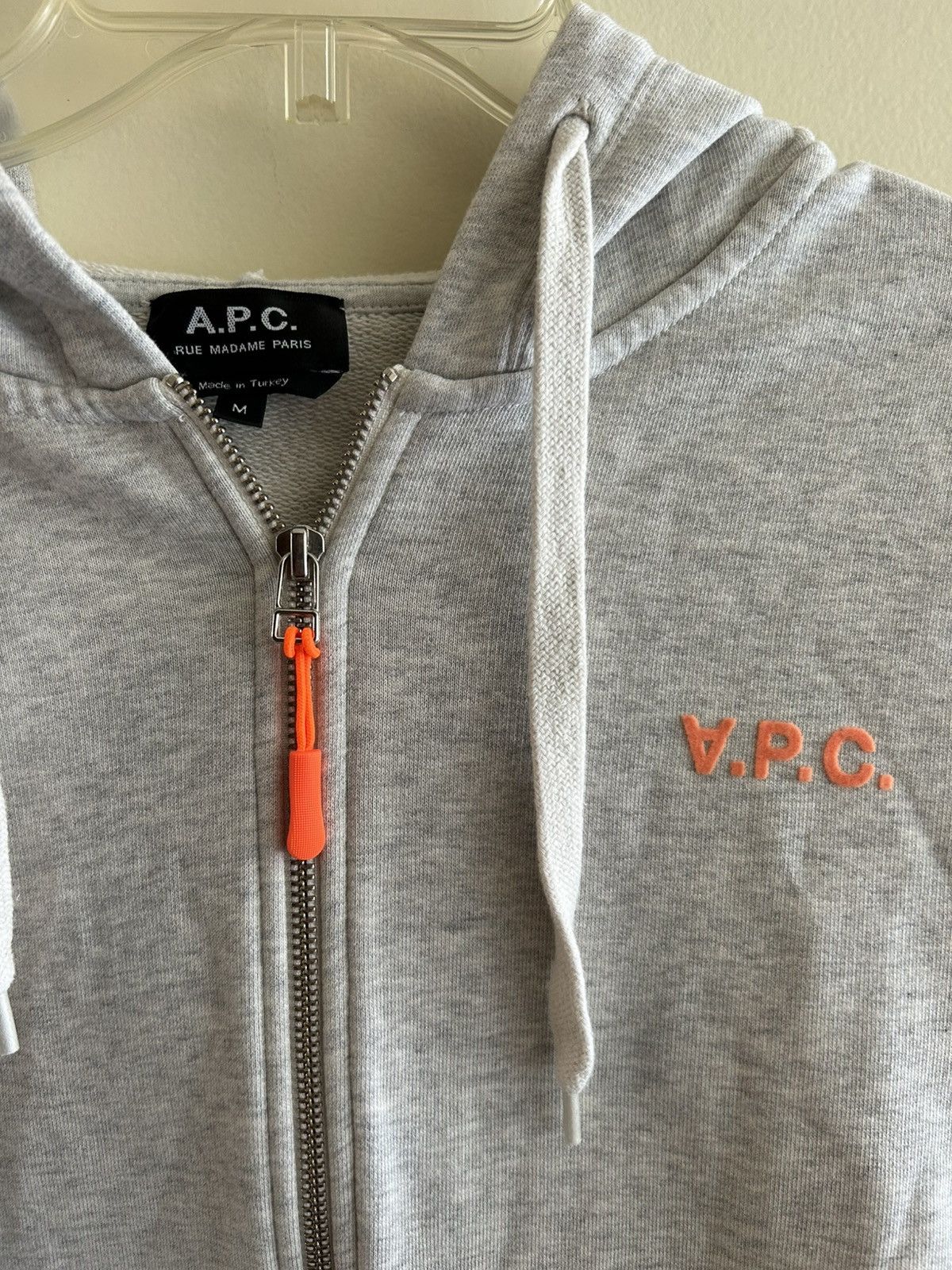 A.P.C. A.P.C VPC Logo Zip-Up Hoodie - Grey/orange Size US M / EU 48-50 / 2 - 2 Thumbnail