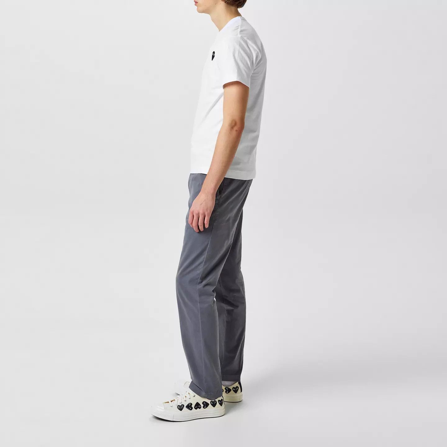 Comme des Garcons PLAY o1g2r1mq0426 Multi Hearts-Print Low-Top Sneakers in Beige Size US 7 / EU 40 - 5 Thumbnail