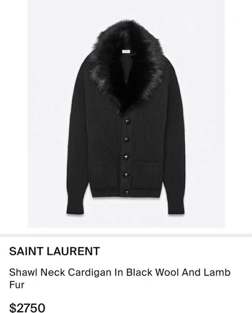 Saint Laurent Paris SLP 16fw black shawl collar cardigan M Size US M / EU 48-50 / 2 - 8 Thumbnail