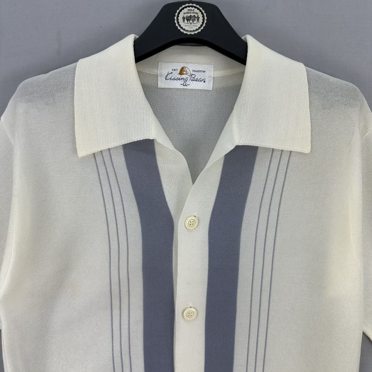 Japanese Brand Vintage 90's Kissing Bear Polo Knit Shirt Button up Size US S / EU 44-46 / 1 - 7 Thumbnail