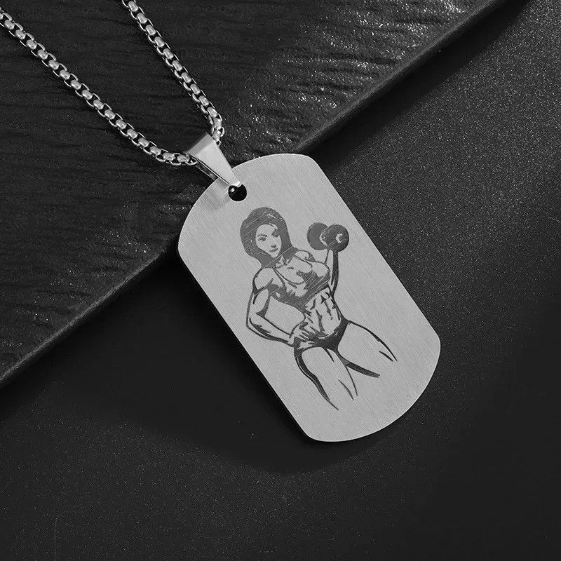 Jewelry Bodybuilding Muscle Photo Necklace Size ONE SIZE - 5 Thumbnail