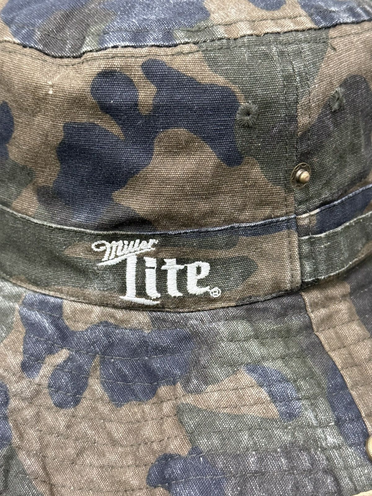 Vintage Vintage Miller Lite Beer Camo Boonie Hat Size ONE SIZE - 2 Thumbnail