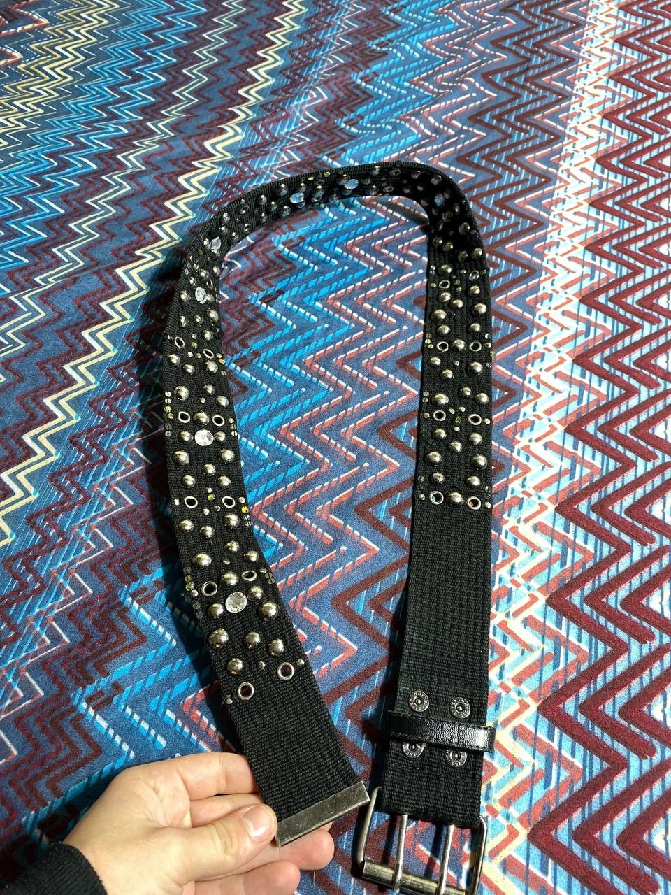 Japanese Brand Vintage Y2K Avant-garde Distressed Leather Metal Belt Size ONE SIZE - 3 Thumbnail