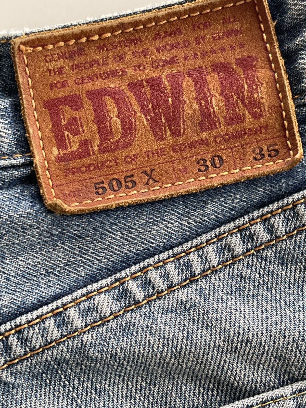 Vintage Vintage Edwin 505x Distressed Selvedge Denim Size US 28 / EU 44 - 13 Thumbnail