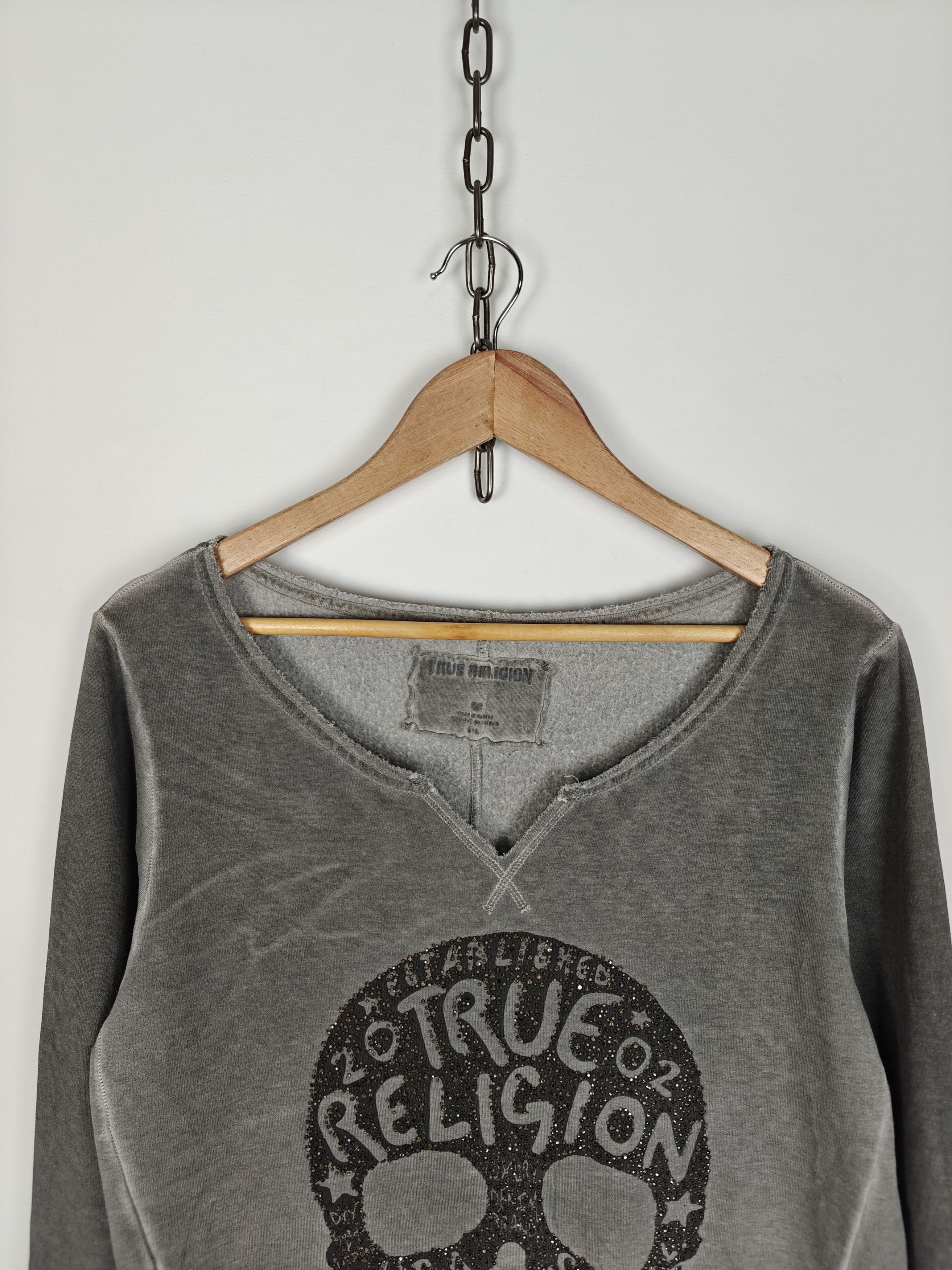 True Religion True Religion Sweatshirt Skull Center Logo Gray size L Size L / US 10 / IT 46 - 2 Thumbnail