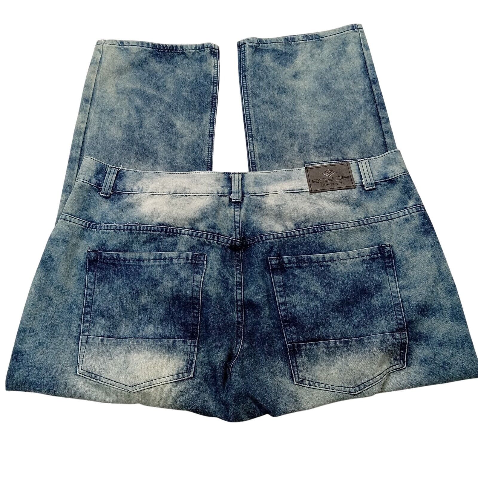Enyce Enyce Jeans 38 X 32 Baggy Y2K Blue Destroyed Grunge Denim Size US 38 / EU 54 - 3 Thumbnail