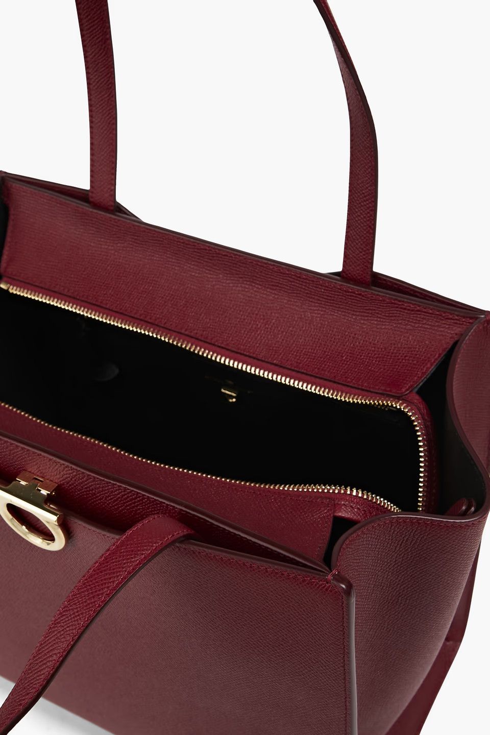 Salvatore Ferragamo o1s1rm0924 Size: OS / Gemini Leather Tote Bag in Burgundy Size ONE SIZE - 5 Thumbnail