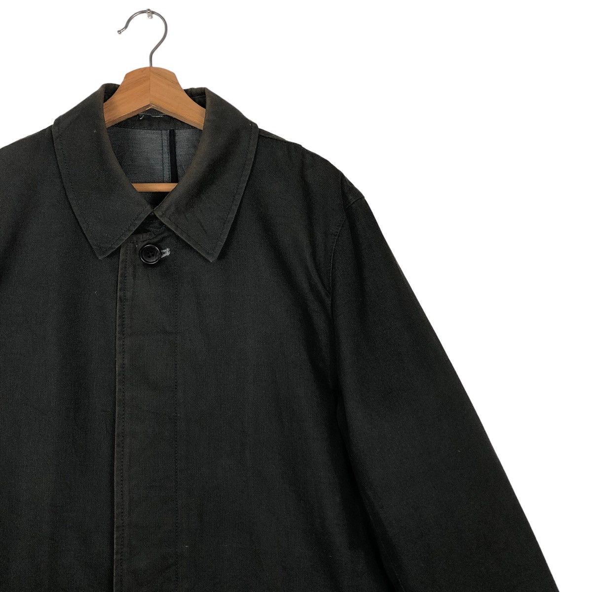 Issey Miyake 🔥Vintage Long Jacket Rich Black Junmen Japan Made Size US L / EU 52-54 / 3 - 6 Thumbnail