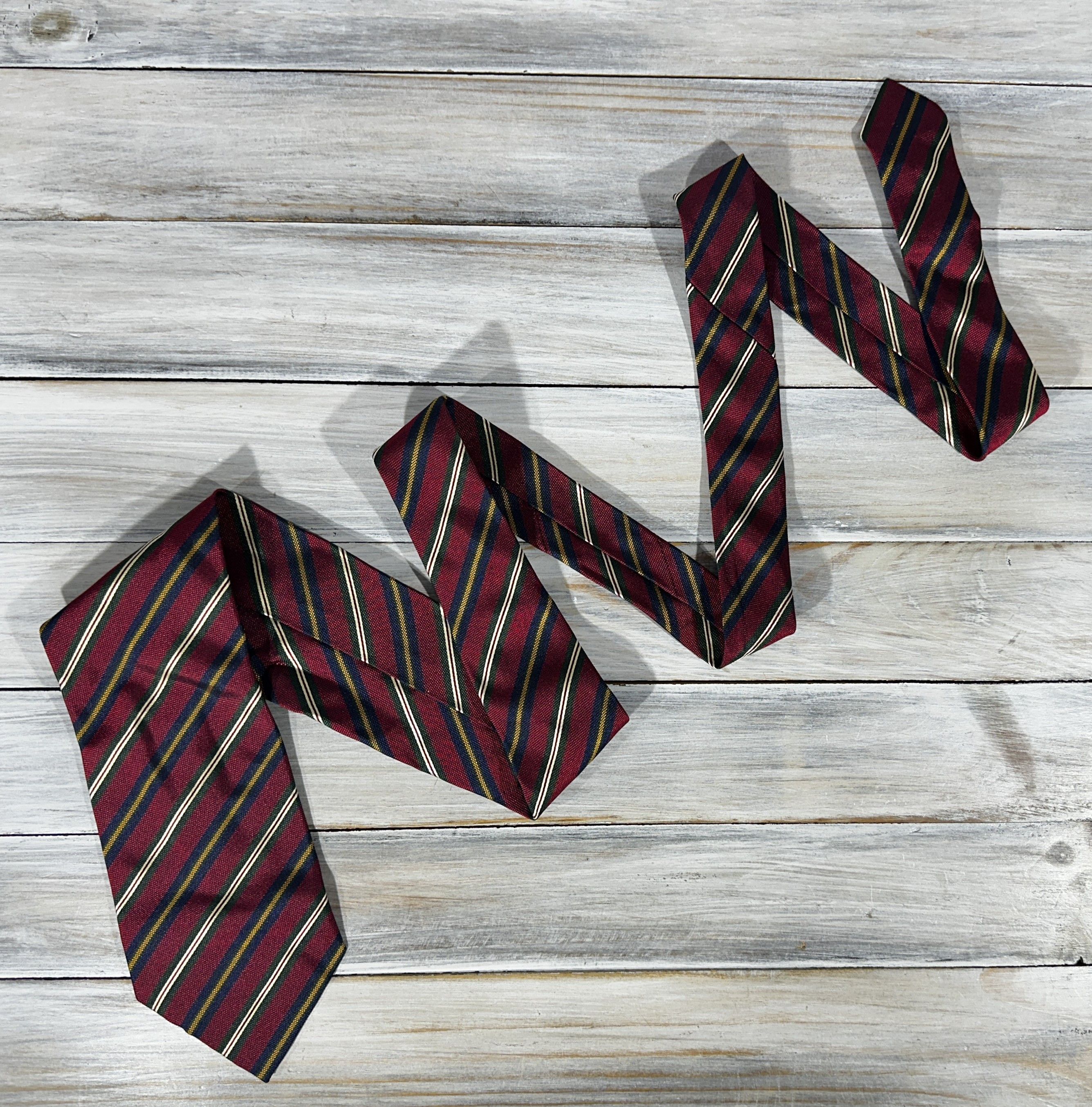 Aquascutum AQUASCUTUM Of London Made In England Silk Striped Tie Luxury Size ONE SIZE - 21 Thumbnail