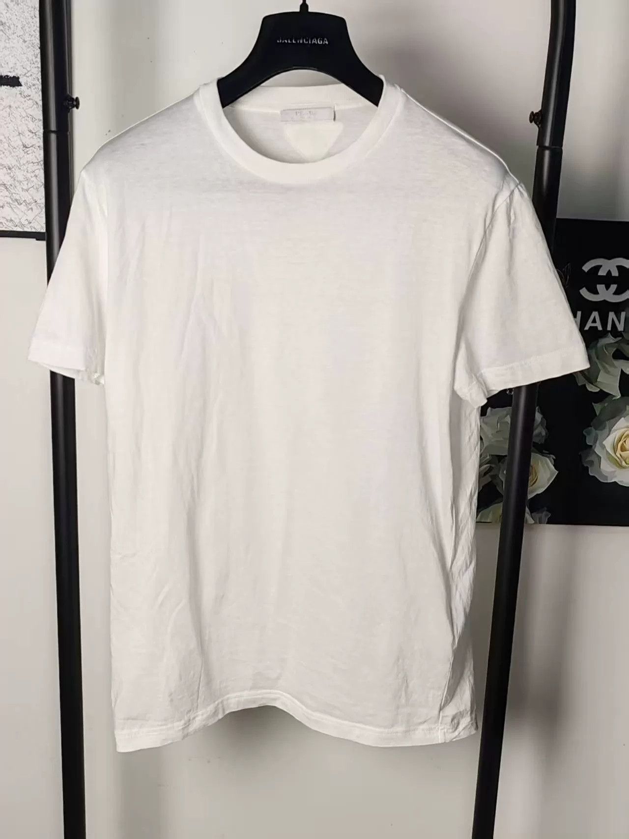 Prada Triangle Logo Short Sleeve Shirt