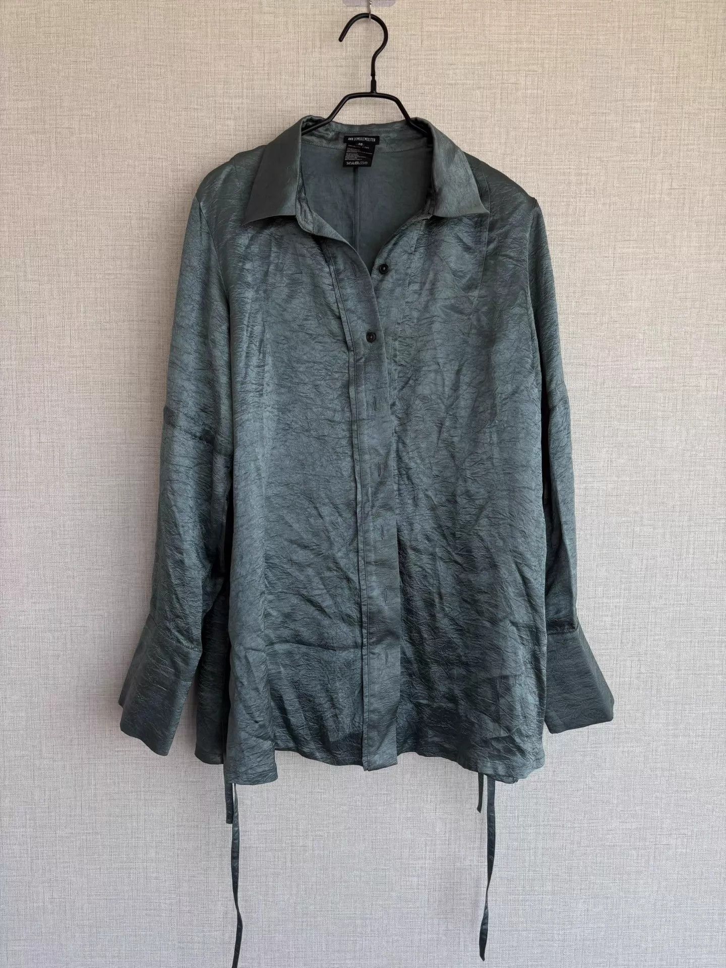 Ann Demeulemeester ANN DEMEULEMEESTER green oversized shirt 38 Size XS / US 0-2 / IT 36-38 - 2 Thumbnail