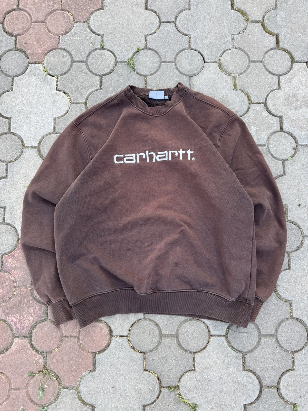 Carhartt Wip Carhartt Wip Spell Out Brown Sweatshirt USA Size US M / EU 48-50 / 2 - 1 Thumbnail