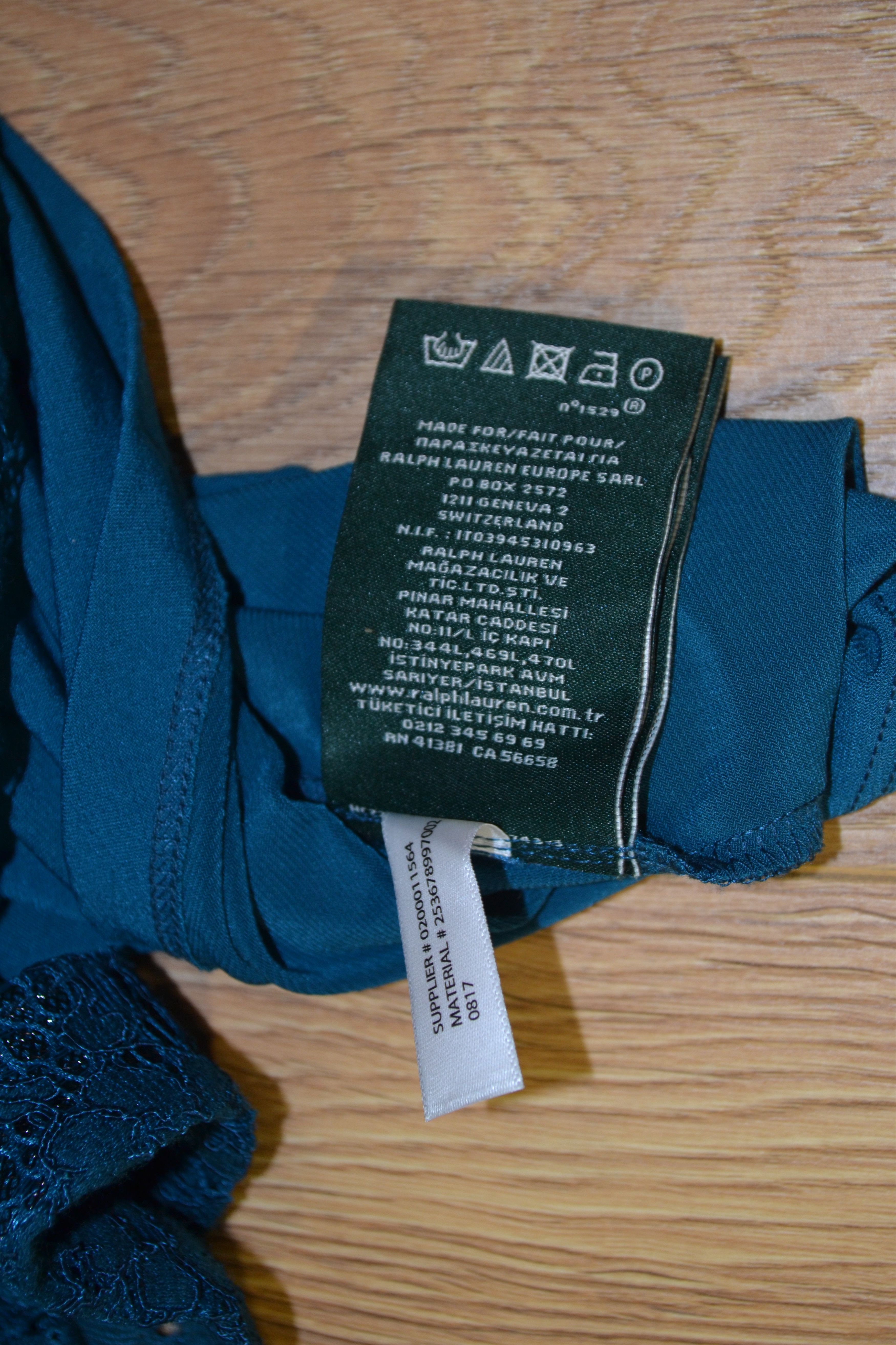 Lauren Ralph Lauren Ralph Lauren 2000s Teal Blue Lace Dress | XL | Evening Gown Size XL / US 12-14 / IT 48-50 - 7 Thumbnail
