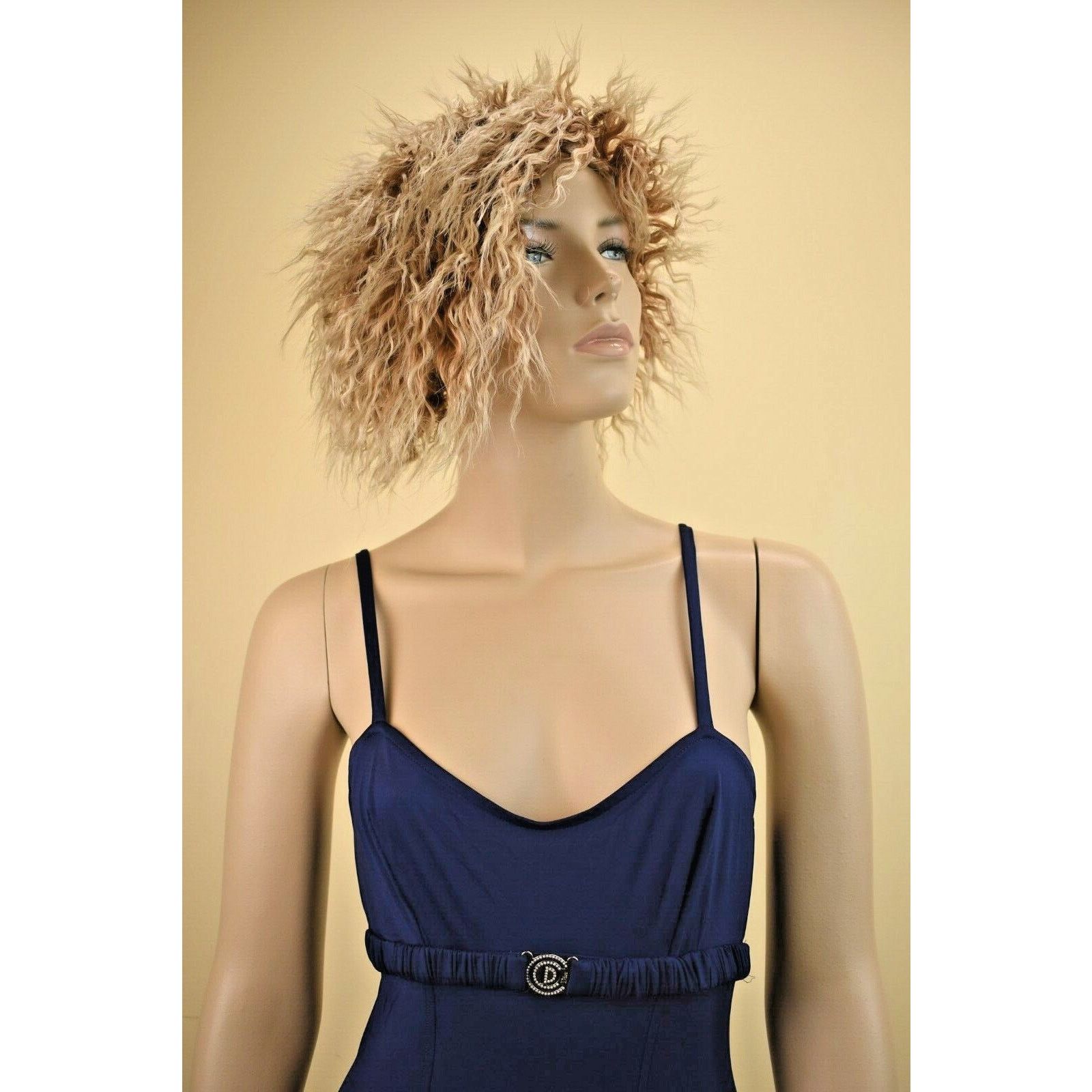 Dior DIOR BLUE NYLON NON ADJUSTABL BELTED ONE PIECE SWIMSUIT 10 Size ONE SIZE - 4 Thumbnail