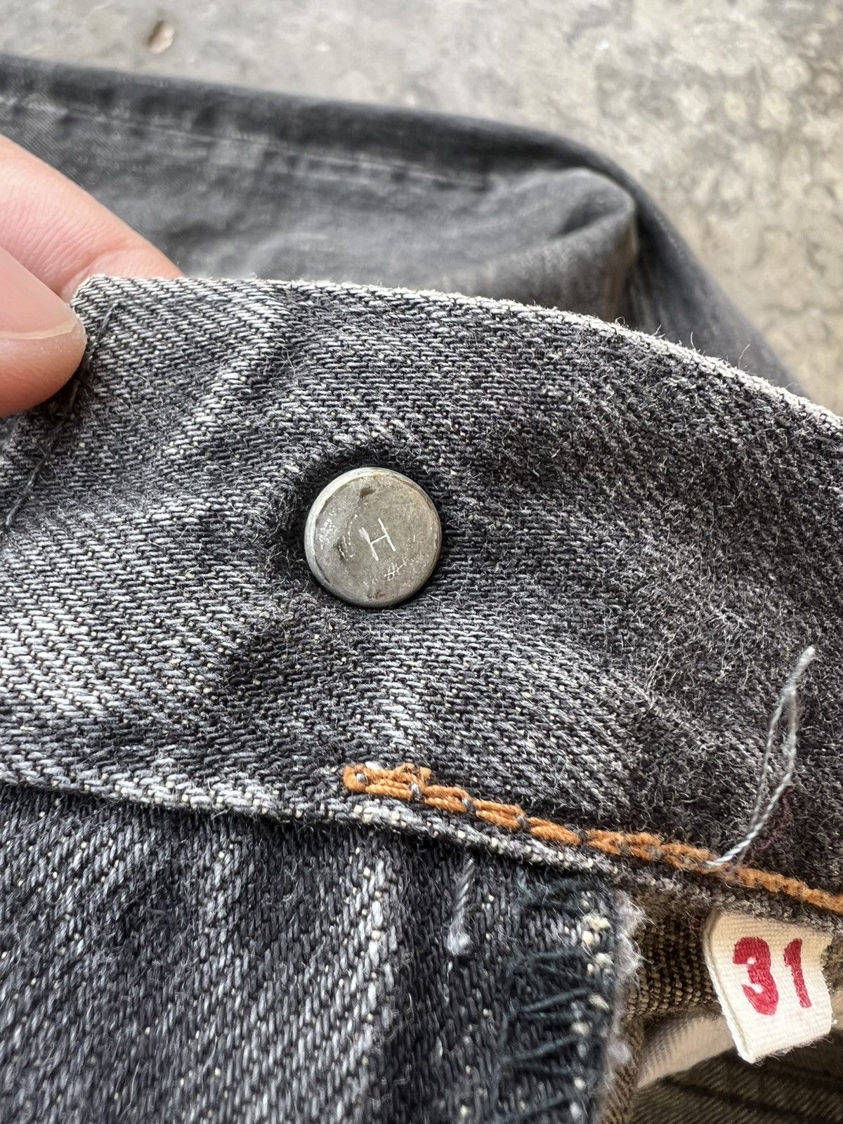 HRMTG × Japanese Brand × Jean HRM DISTRESS PATCHES SELVEDGE JEANS Size US 30 / EU 46 - 11 Thumbnail