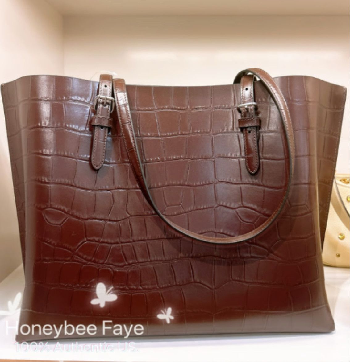Coach Mollie Tote Bag crocodile-embossed leather cw018 Size ONE SIZE - 2 Thumbnail
