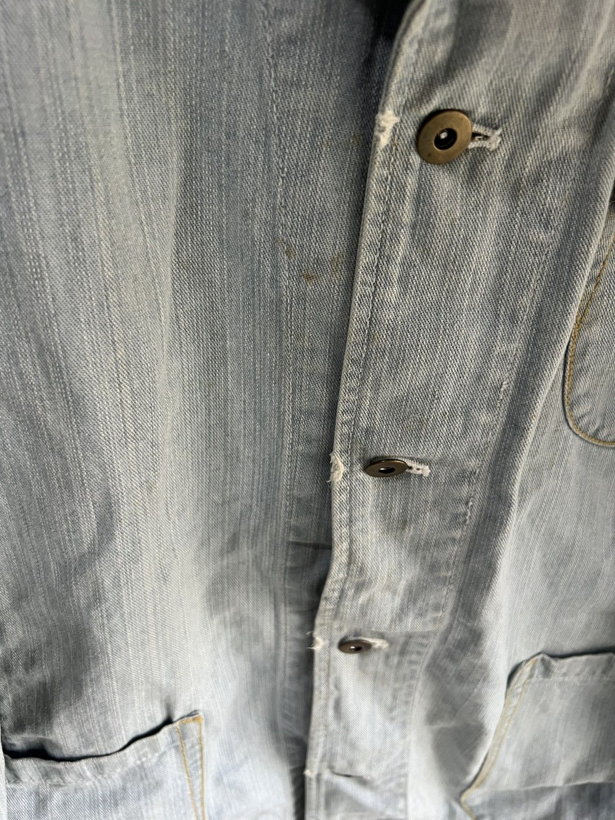 Japanese Brand 🔥Vintage Open Dich Union Made Denim Chore Jacket Size US M / EU 48-50 / 2 - 10 Thumbnail