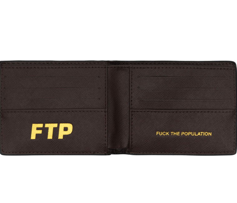 Fuck The Population FTP Logo Repete Wallet Repeat Brown Size ONE SIZE - 2 Thumbnail