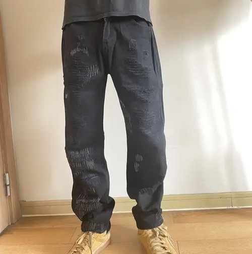 Japanese Brand Retro punk denim pants Size US 31 - 8 Thumbnail