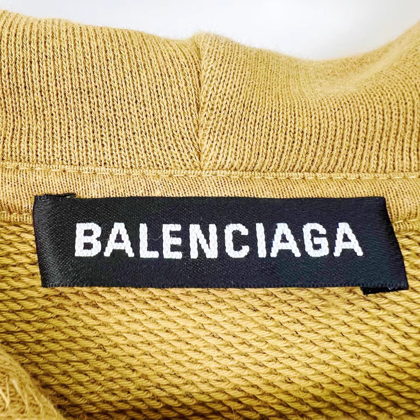 Balenciaga Balenciaga Khaki Wheat Logo Print Hoodie K12 Size US XS / EU 42 / 0 - 5 Thumbnail