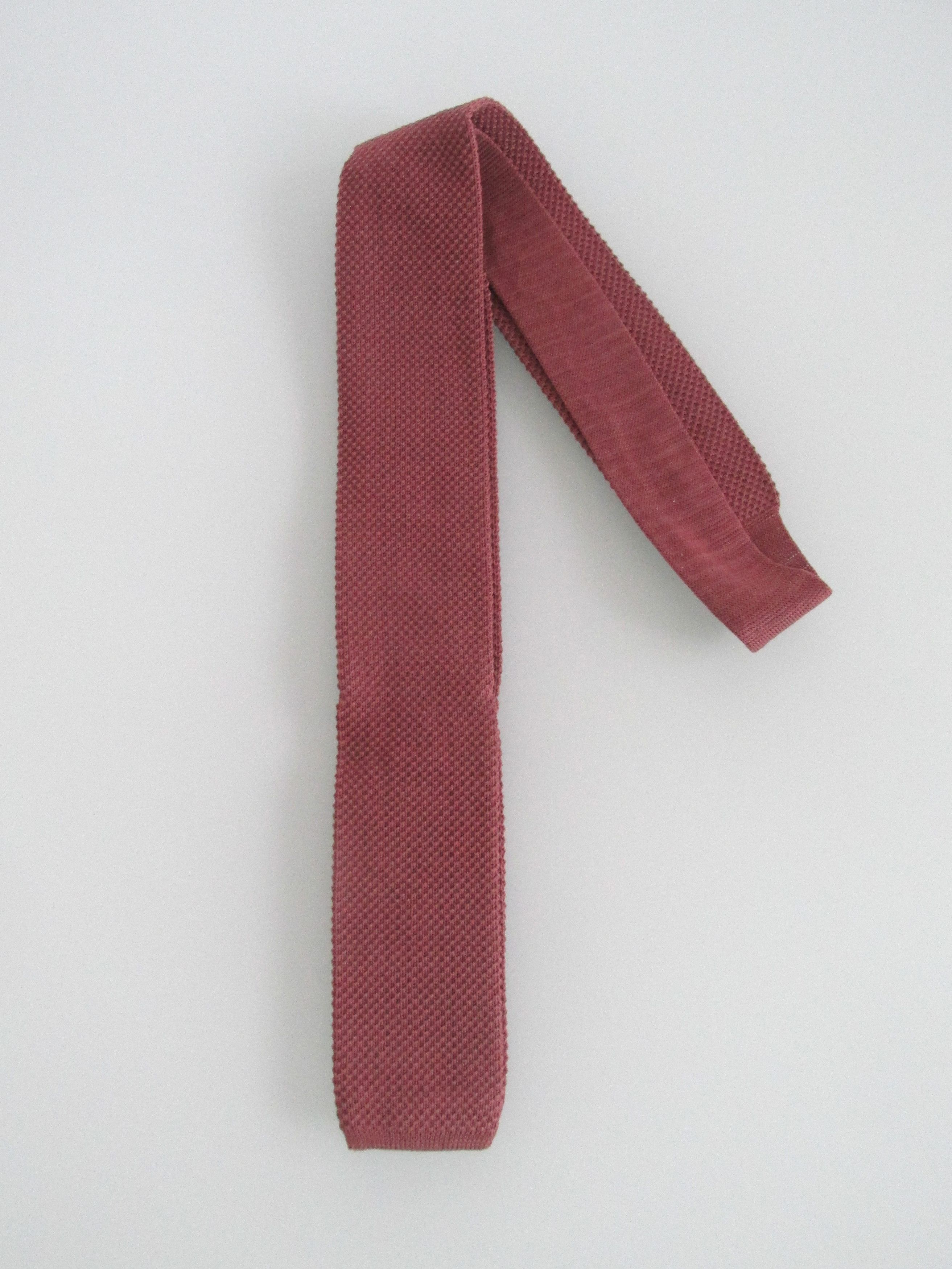 Stafford Stafford Flat/Square Bottom Vintage Men's Cotton Knit Tie Size ONE SIZE - 1 Thumbnail
