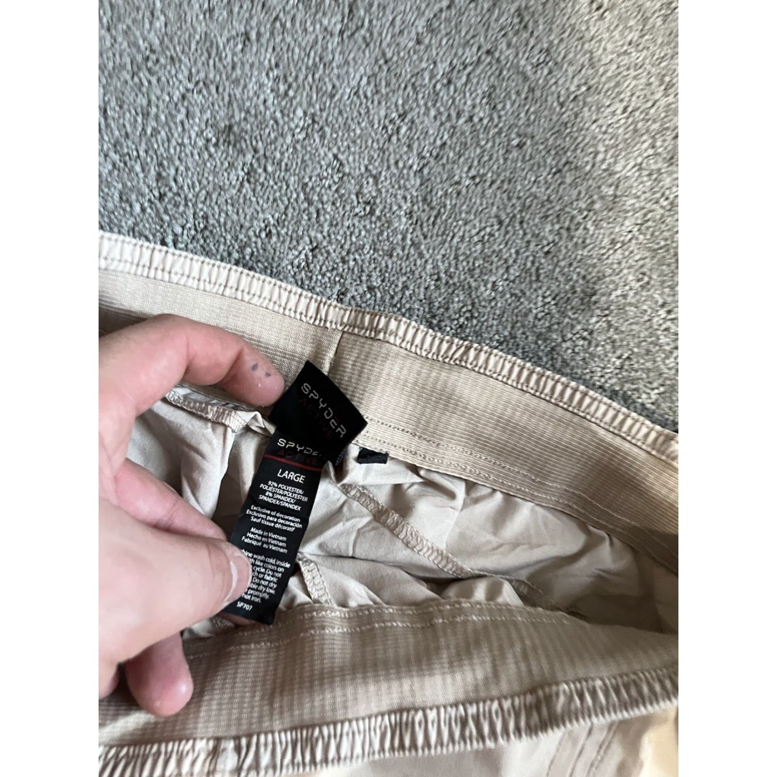 Spyder Spyder Men’s Pants L Beige Elastic Waist Jogger Activewear Tapered 30in Inseam Size Regular Size US 33 - 5 Thumbnail
