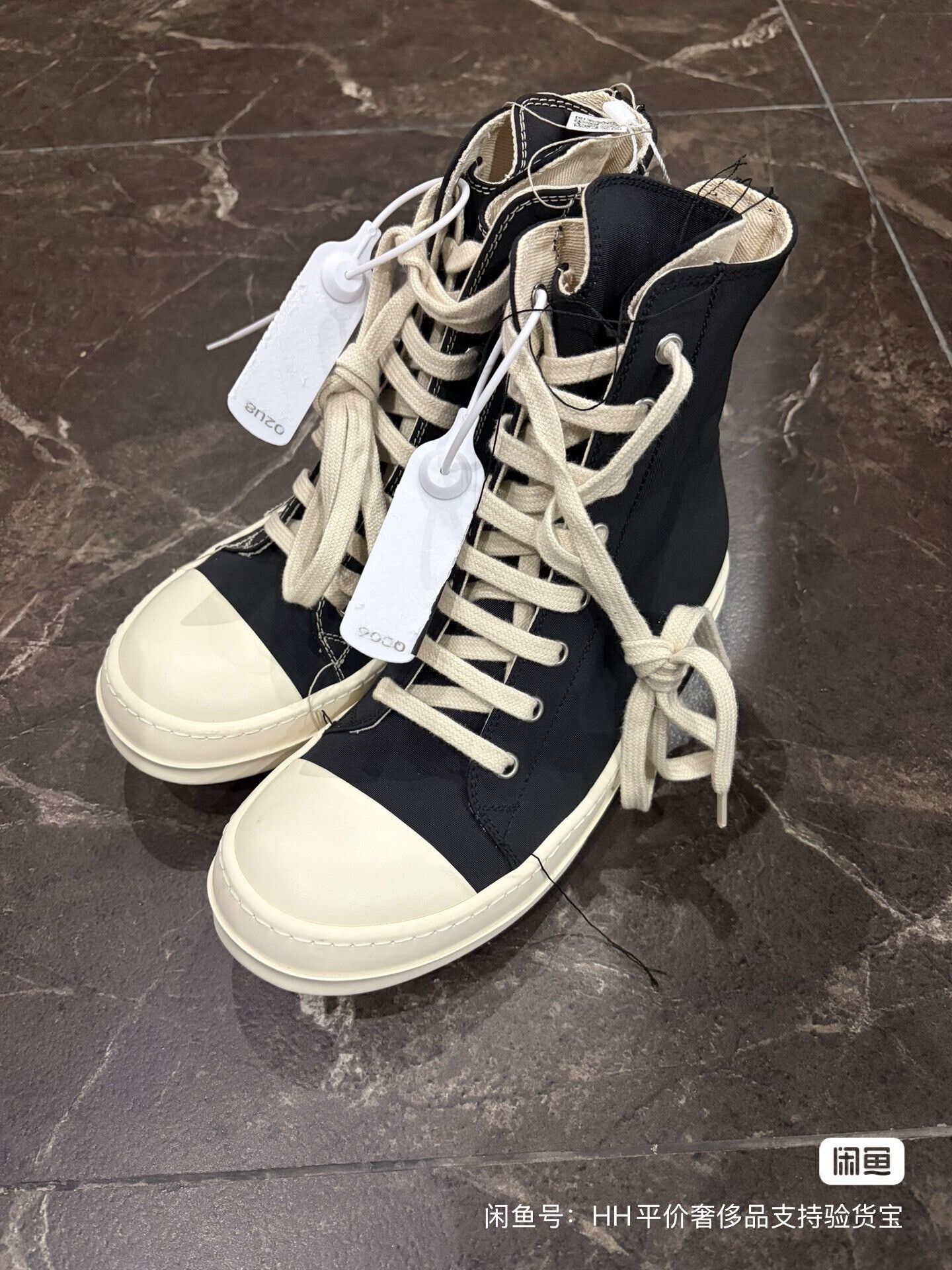 Rick Owens Drkshdw Rick Owens DRKSHDW Round Toe High-Top Sneakers Size US 5.5 / IT 35.5 - 1 Thumbnail