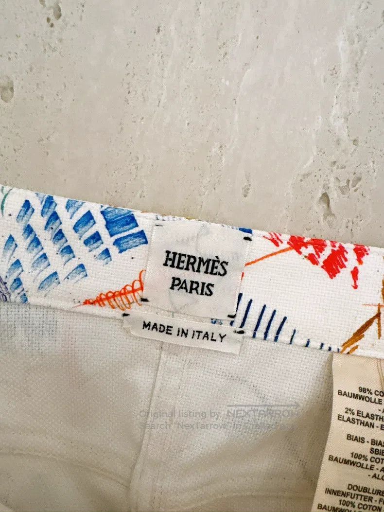 Hermes Hermes Colorful Graffiti Denim Shorts Size 42" / US 20 - 8 Thumbnail