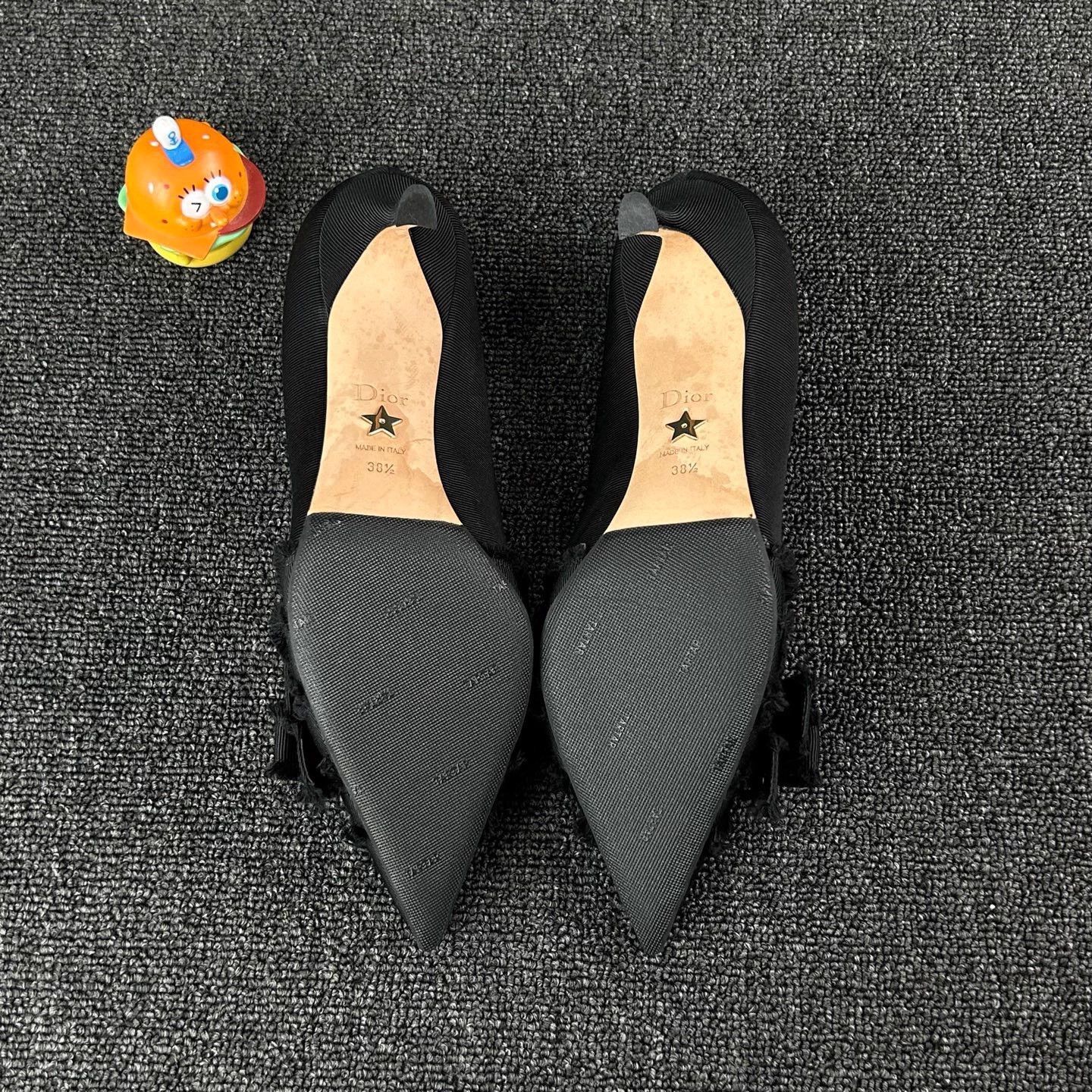Dior Dior Black Bow High Heels Size 38.5 HB6774 Size US 8 / IT 38 - 6 Thumbnail